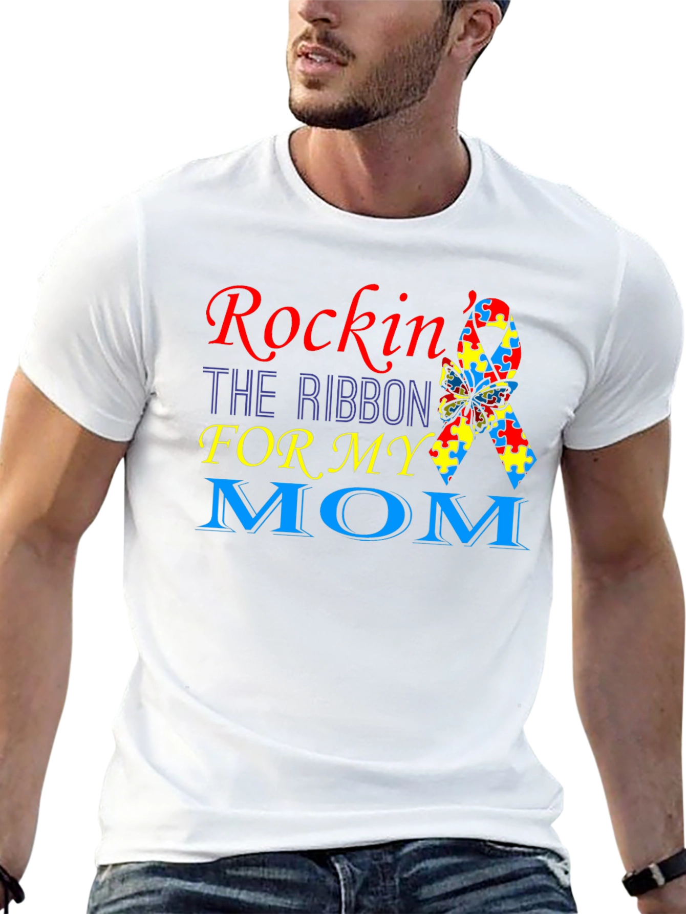 Rockin Autism Awareness Ribbon T-Shirt