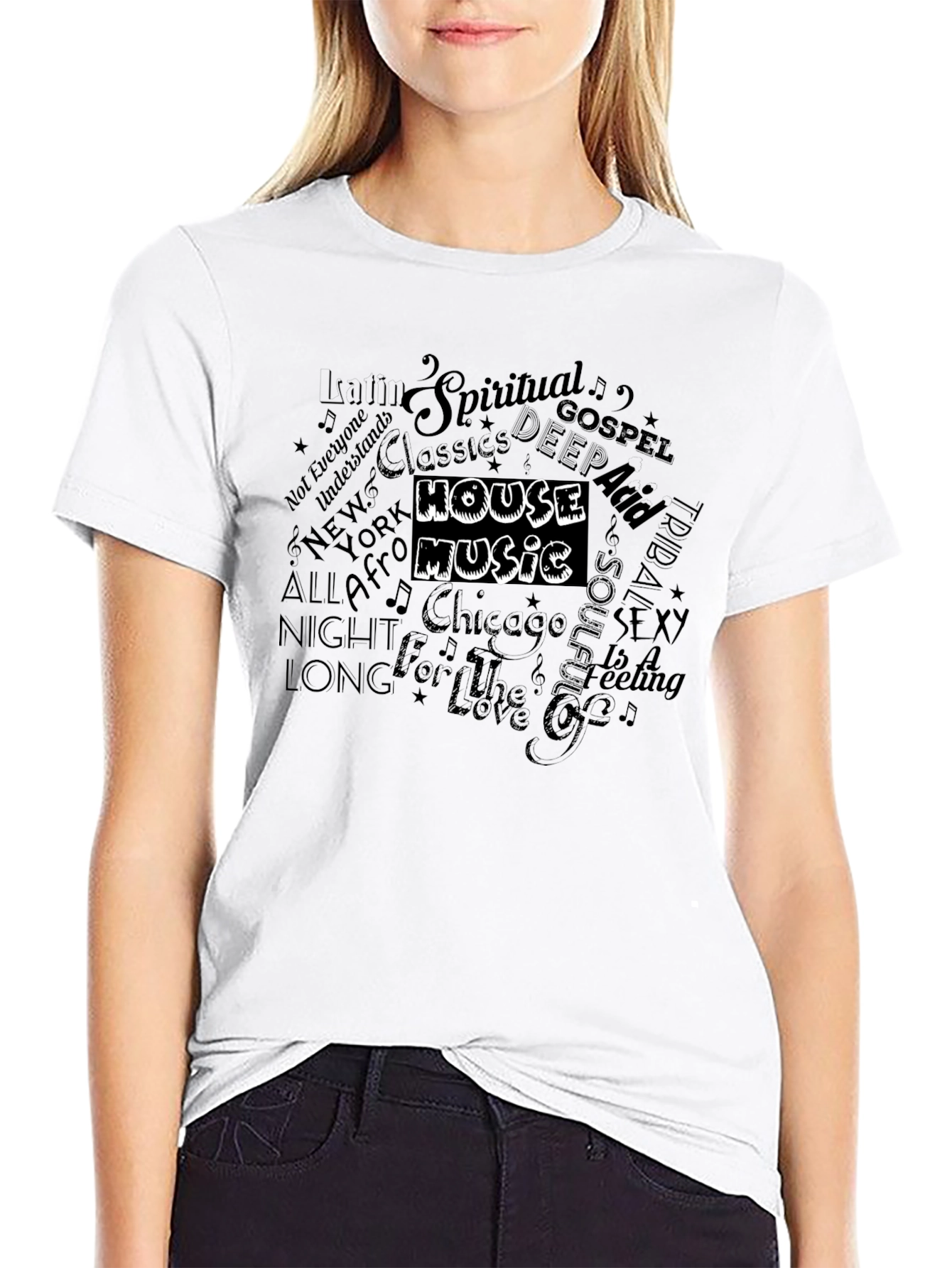 House Music Black T-Shirt