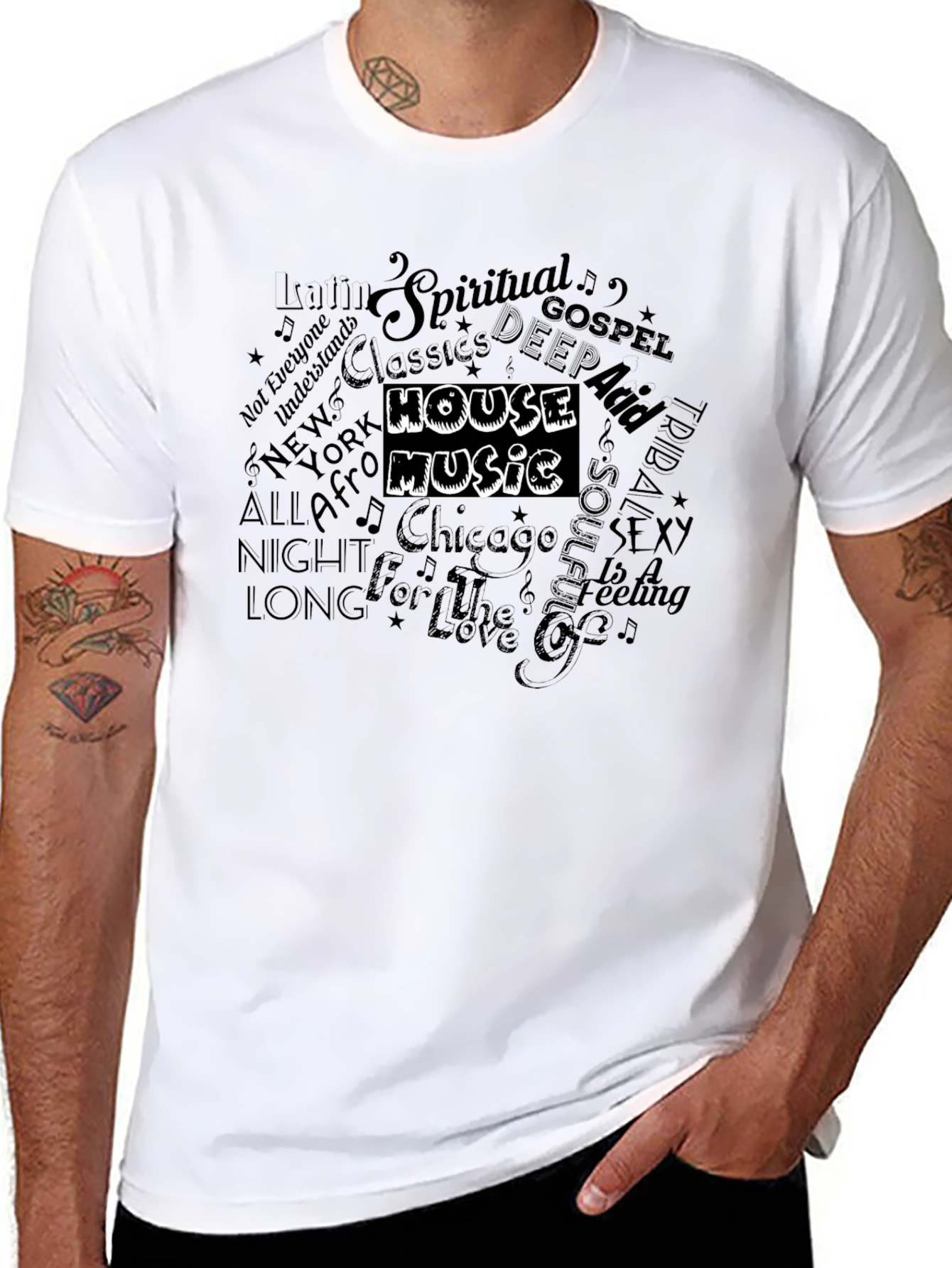 House Music Black T-Shirt
