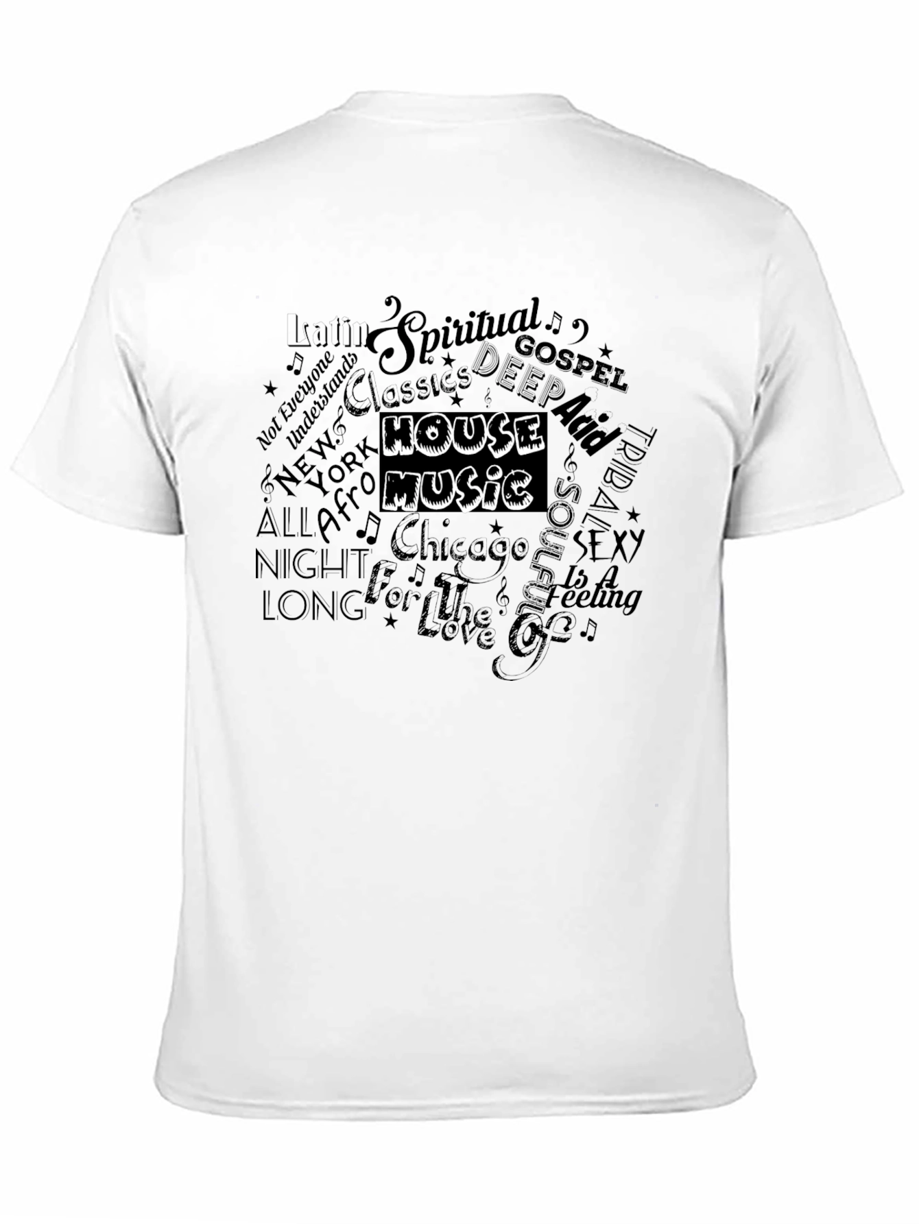 House Music Black T-Shirt