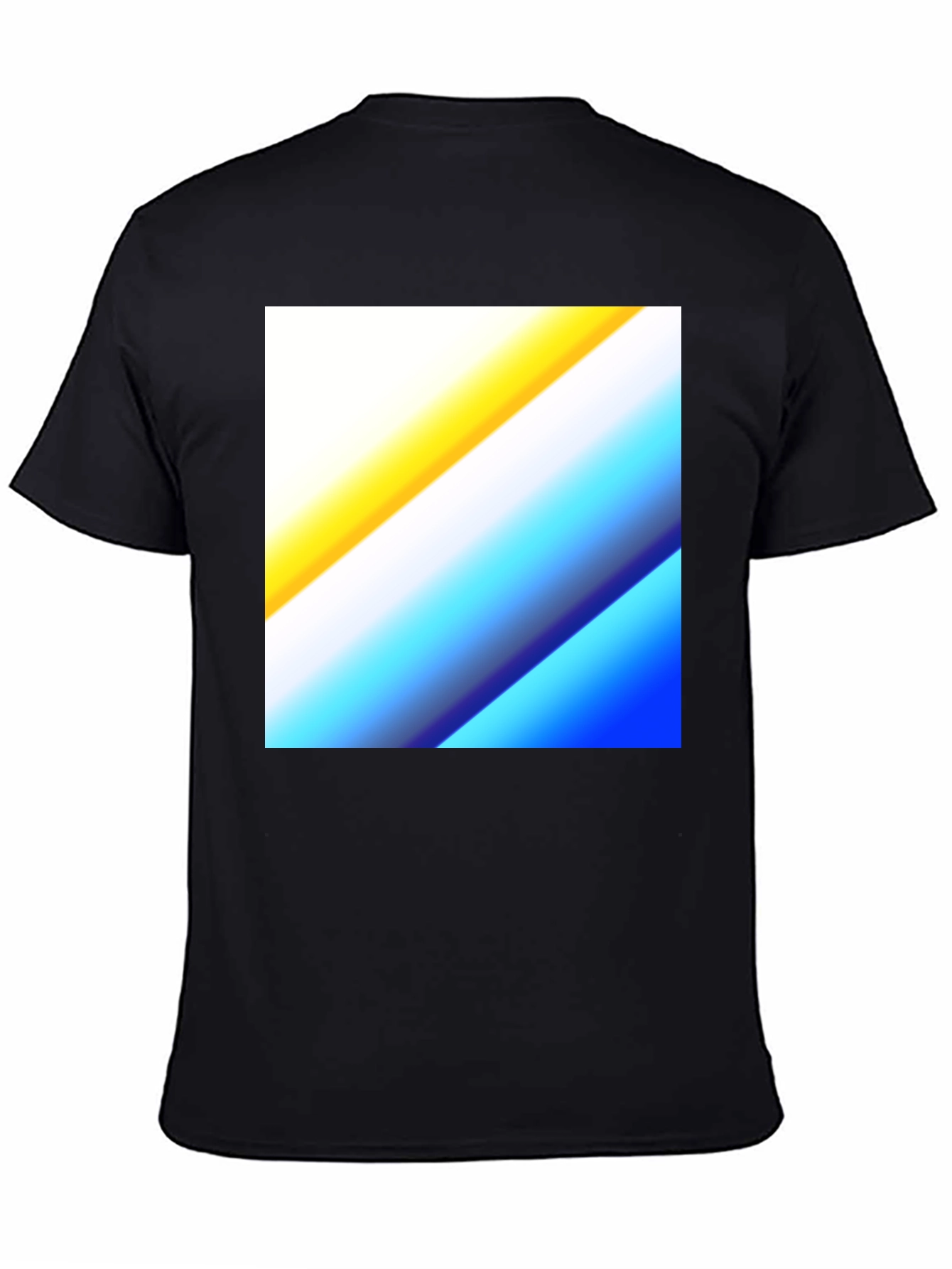 Abstract Gradient Graphic Tee - Black