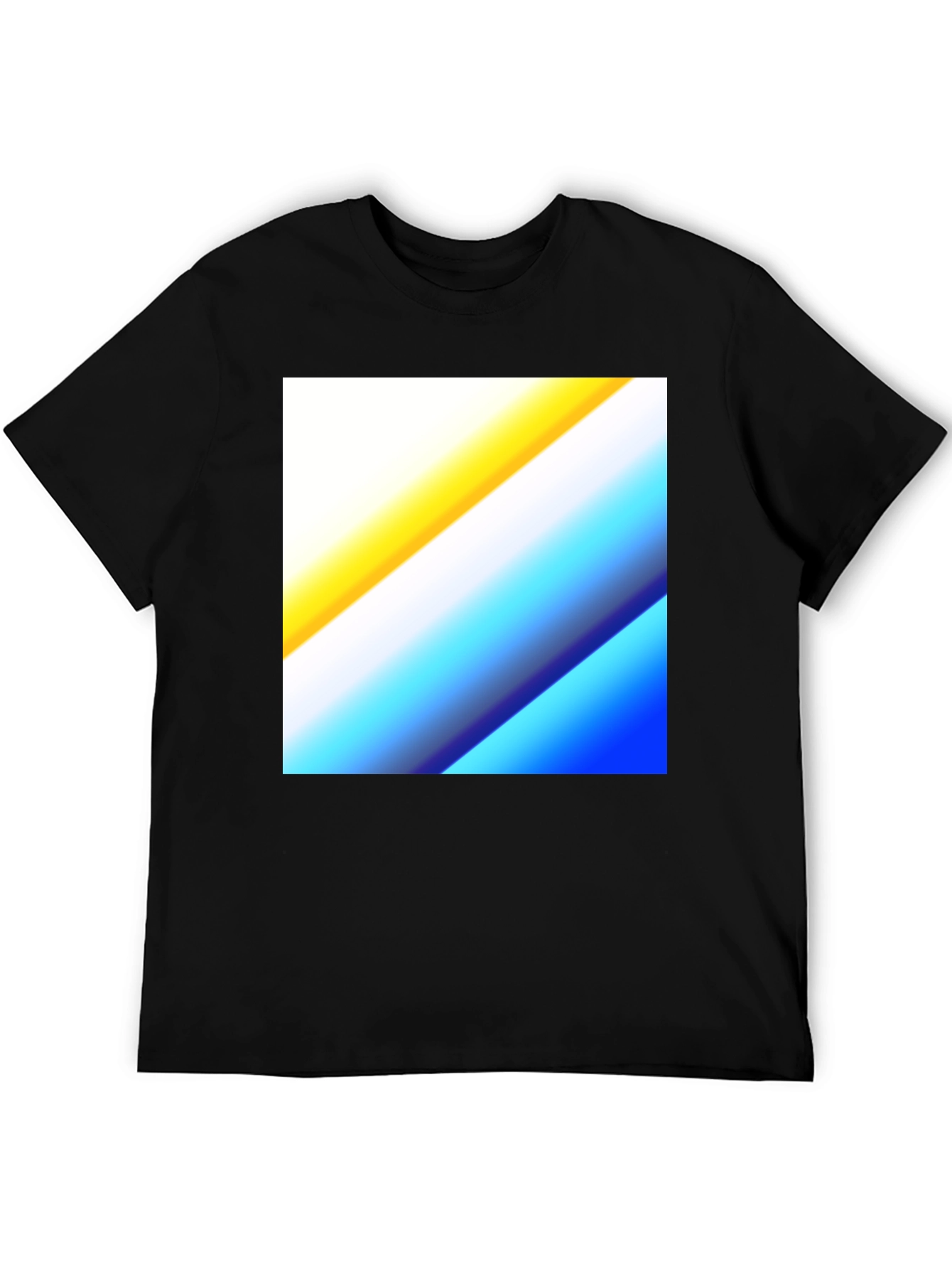 Abstract Gradient Graphic Tee - Black
