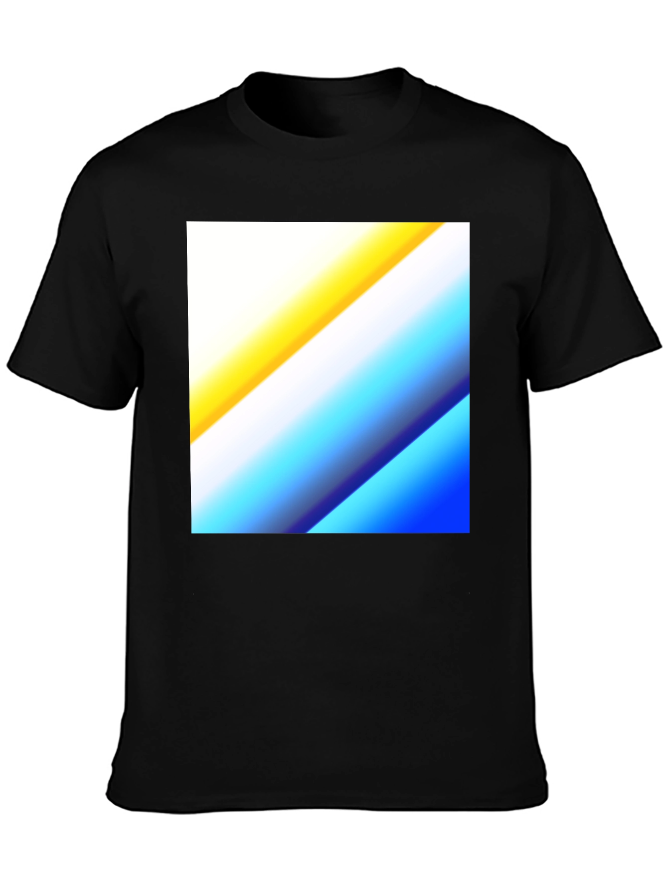 Abstract Gradient Graphic Tee - Black