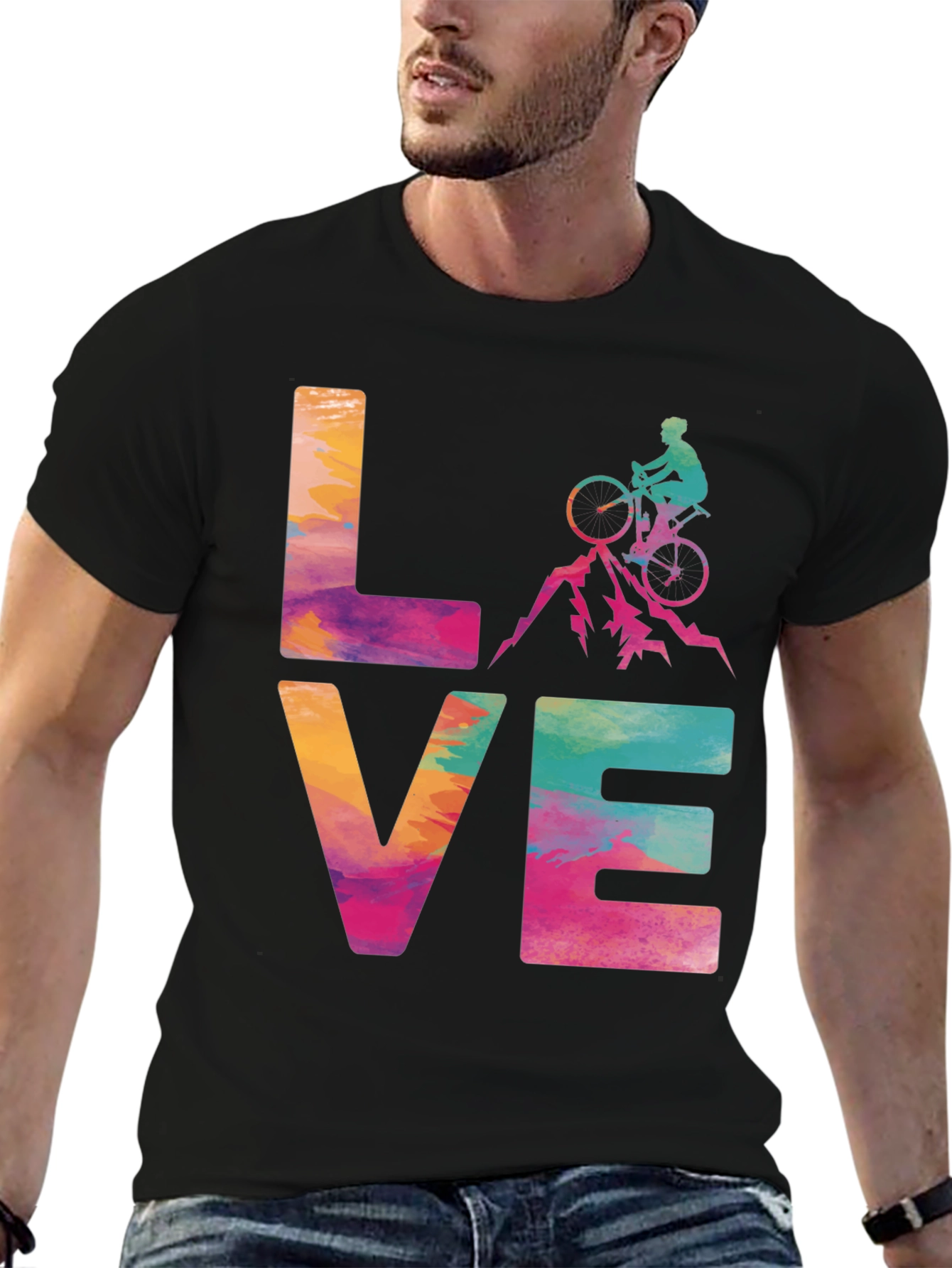 Love Mountain Biking Graphic Tee