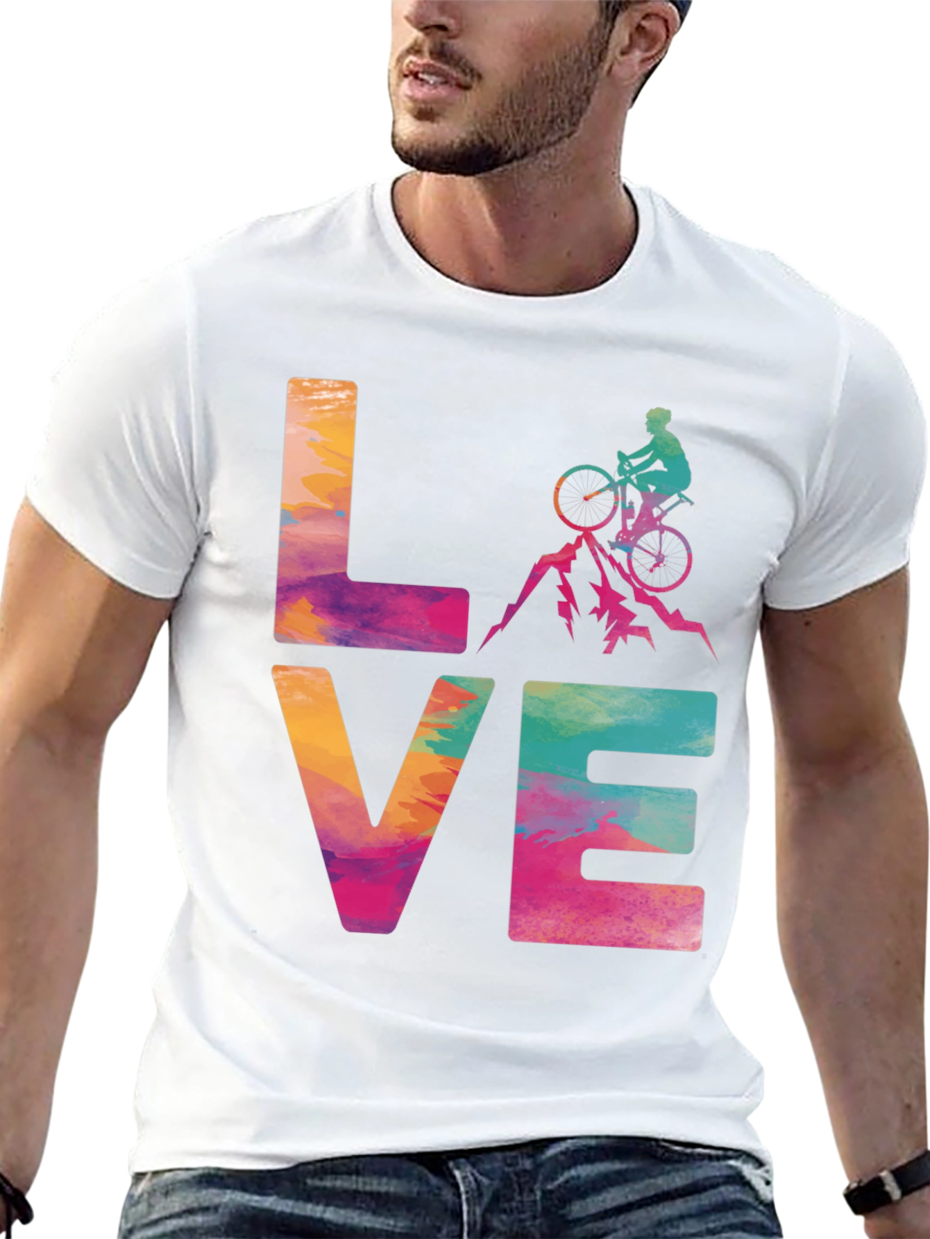 Love Mountain Biking Graphic Tee