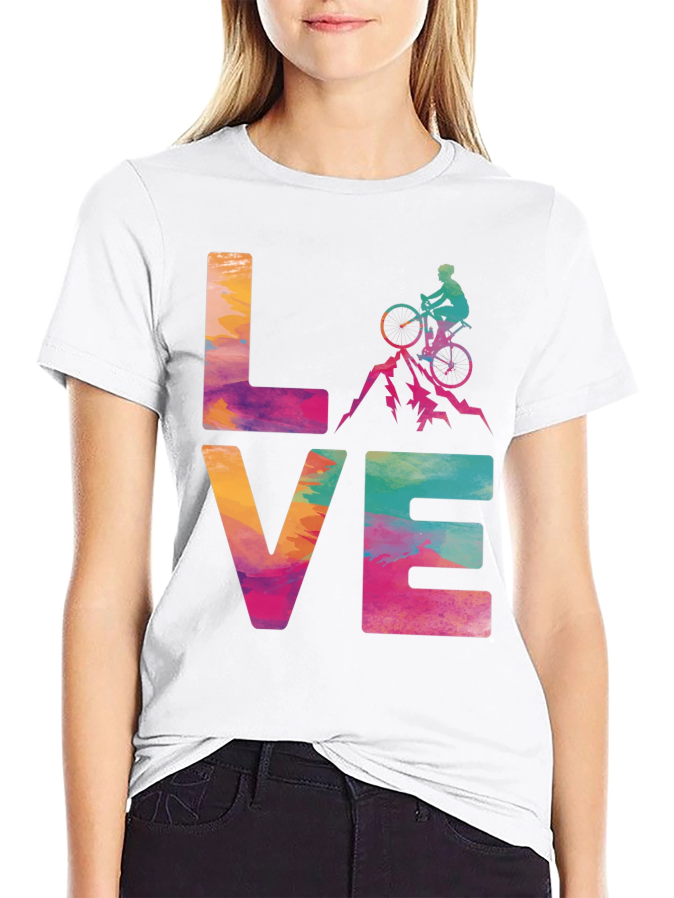 Love Mountain Biking Graphic Tee