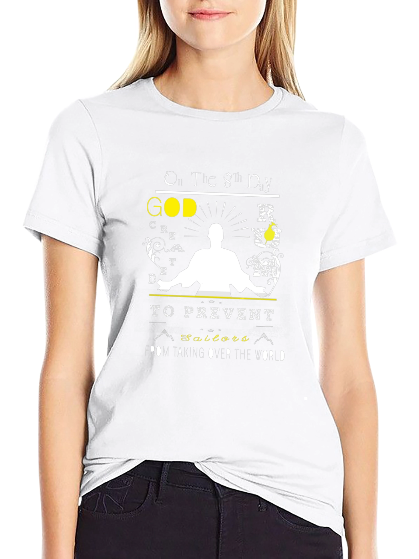 God Created Sailors T-Shirt - Novelty Graphic Tee