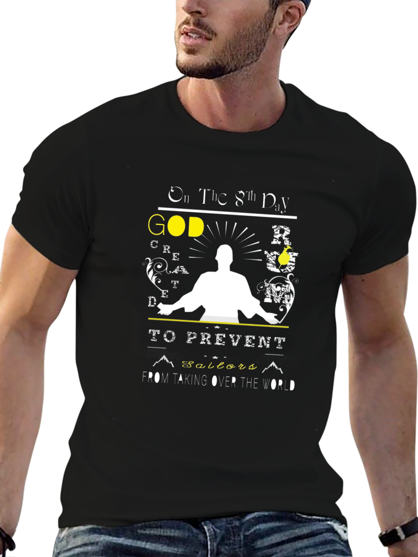 God Created Sailors T-Shirt - Novelty Graphic Tee