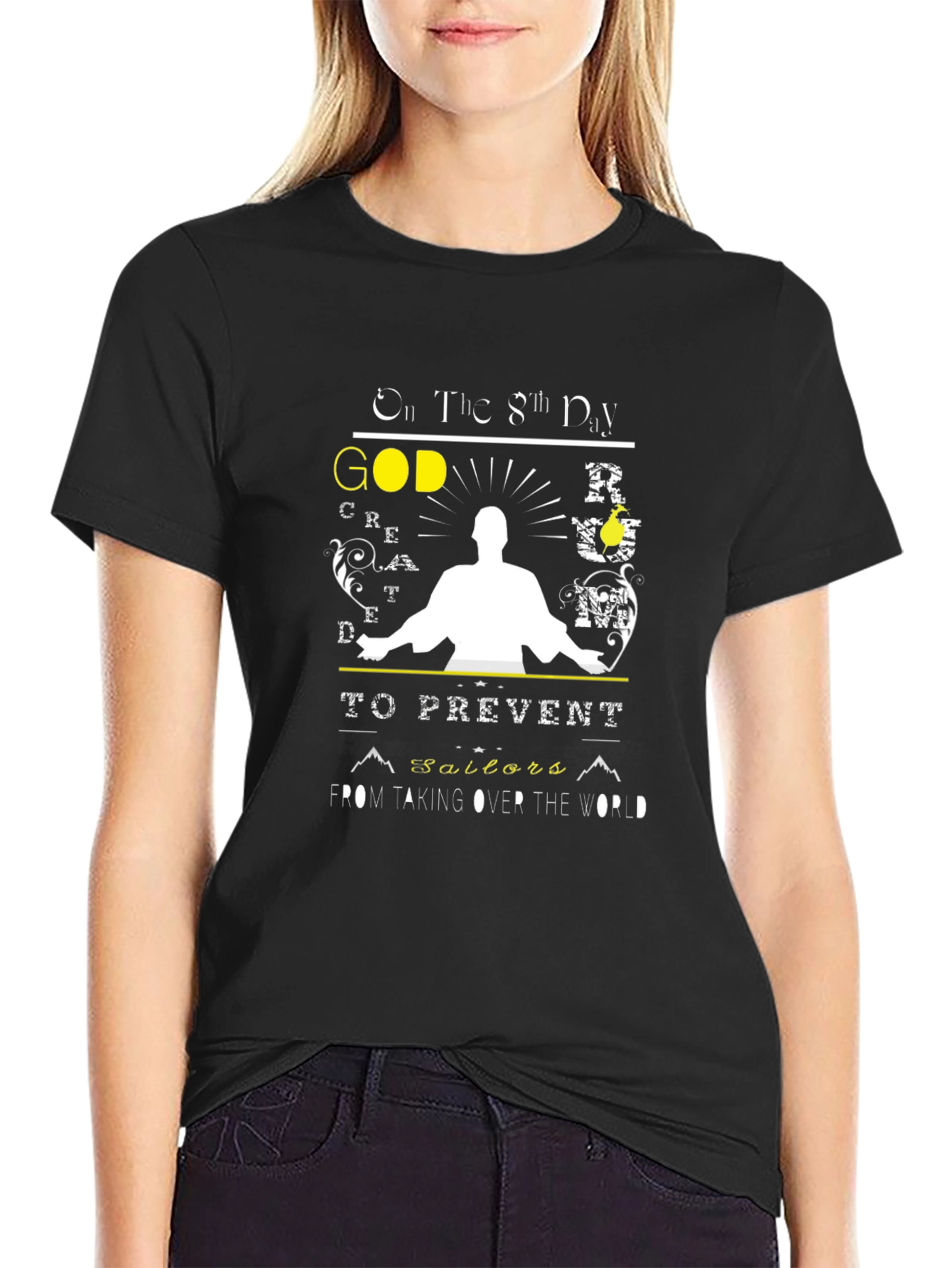 God Created Sailors T-Shirt - Novelty Graphic Tee