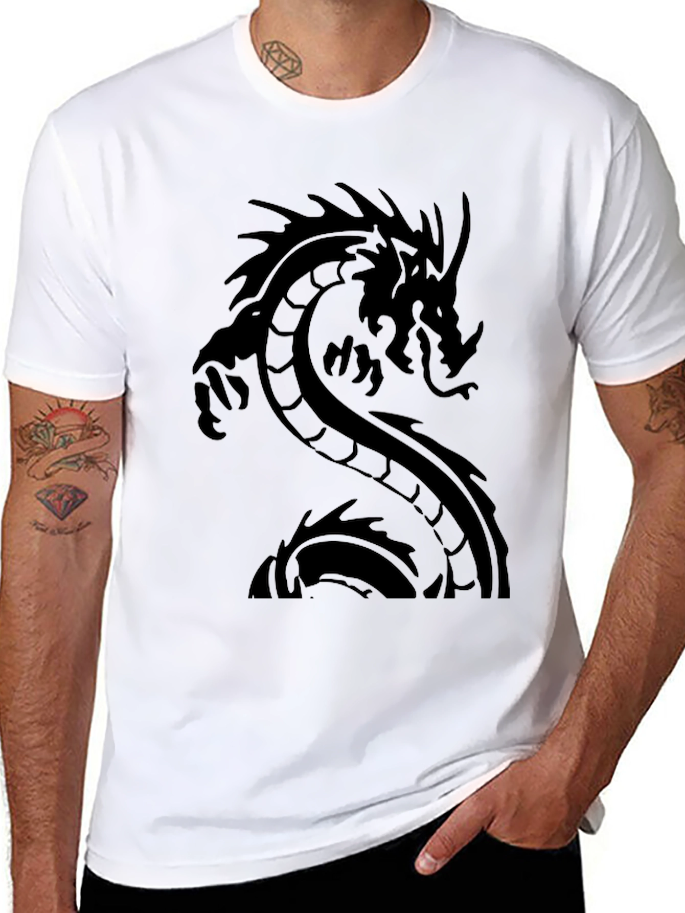 Black Dragon Graphic Tee - Mens Short Sleeve