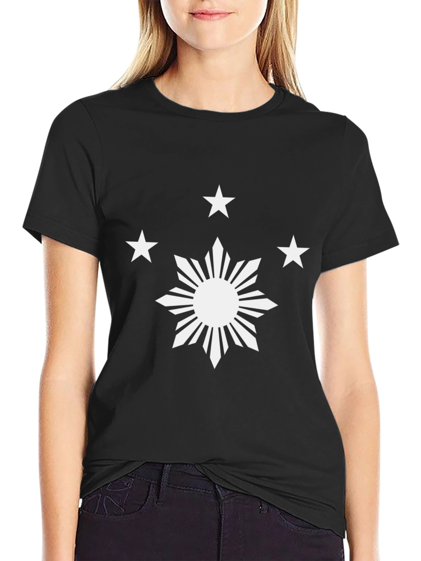 Filipino Pride T-Shirt: Sun & Stars Design
