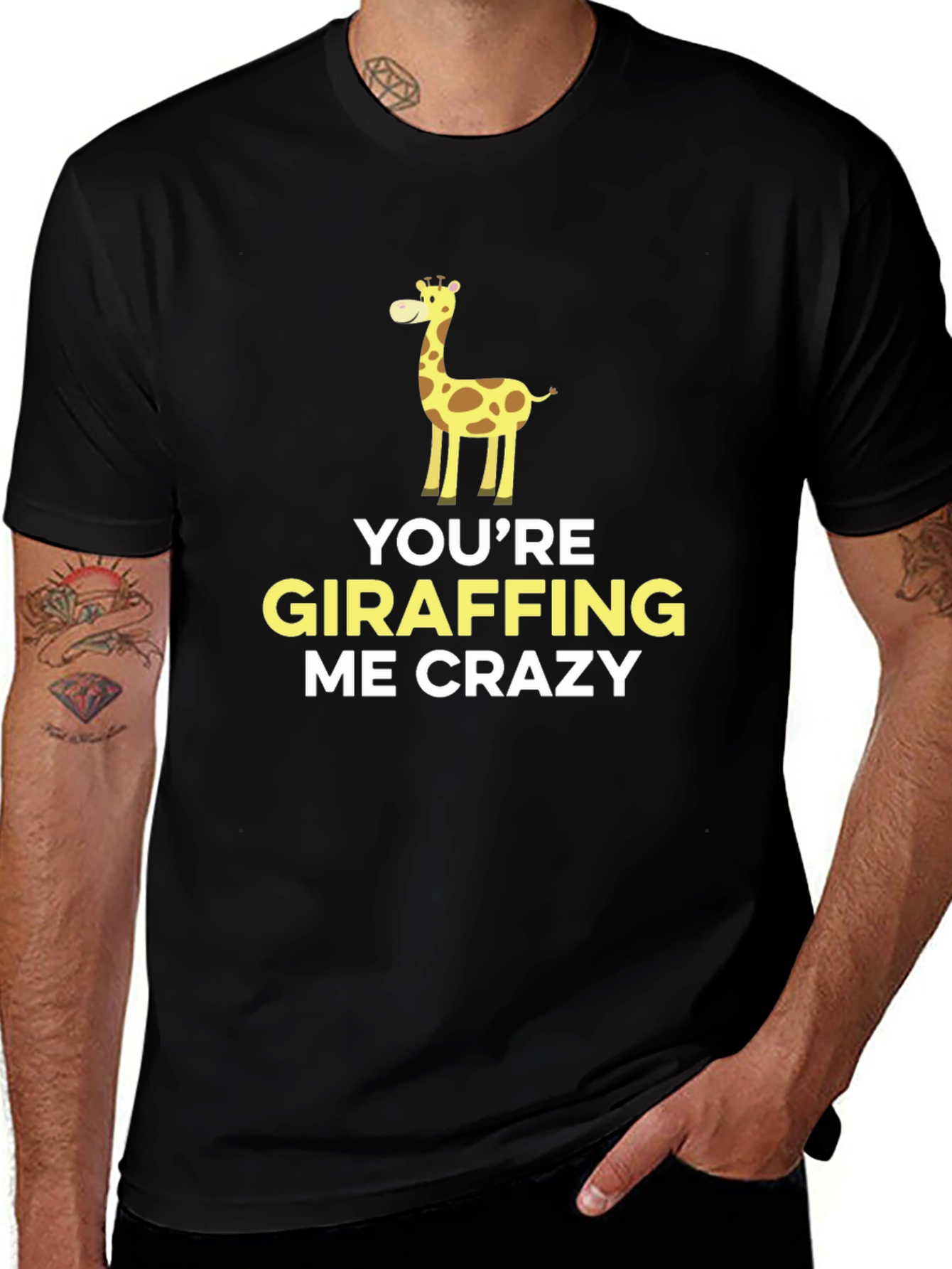 Funny Giraffe T-Shirt - Youre Giraffing Me Crazy!