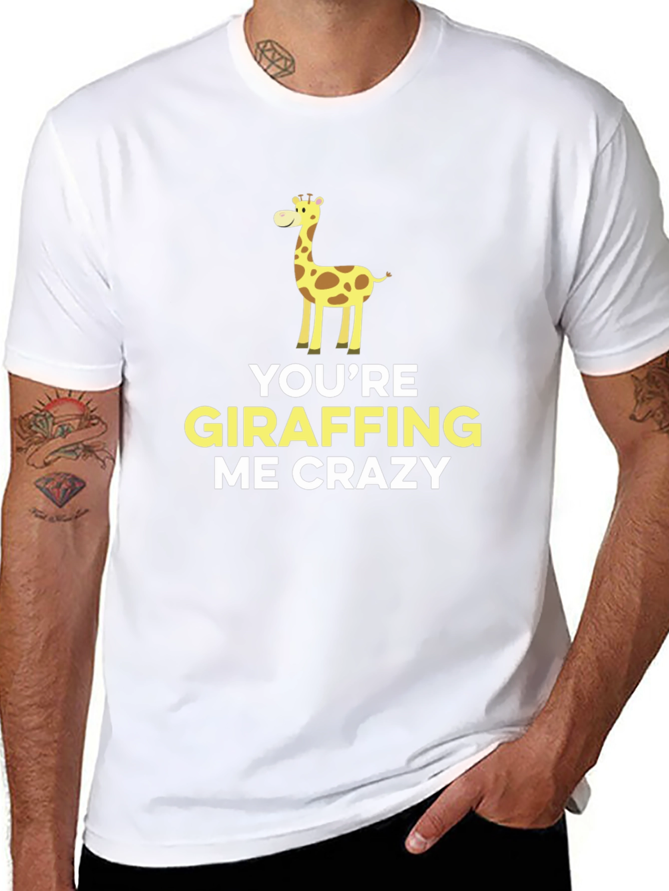 Funny Giraffe T-Shirt - Youre Giraffing Me Crazy!