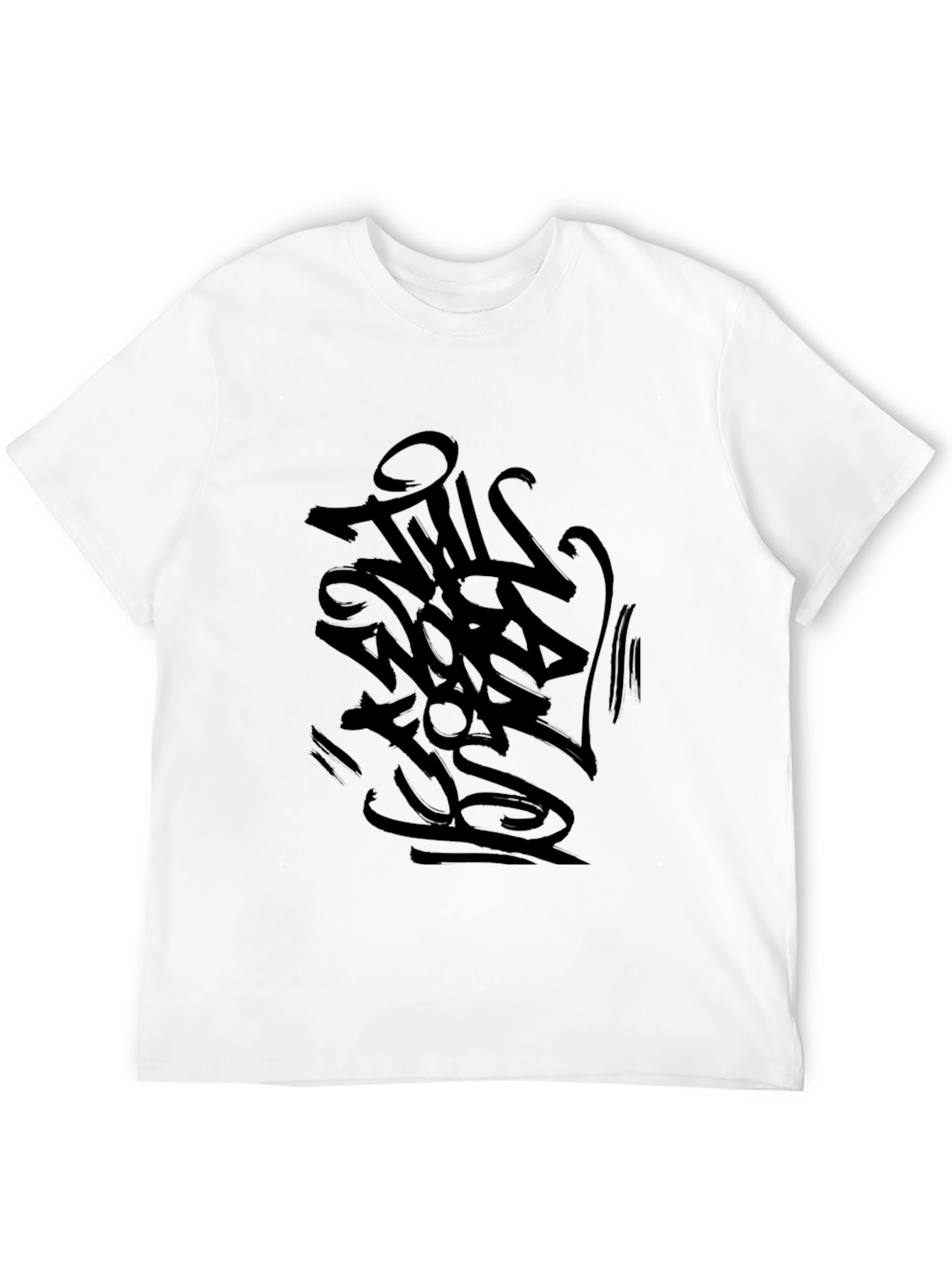 Mens Black Graphic Print T-Shirt - Urban Style