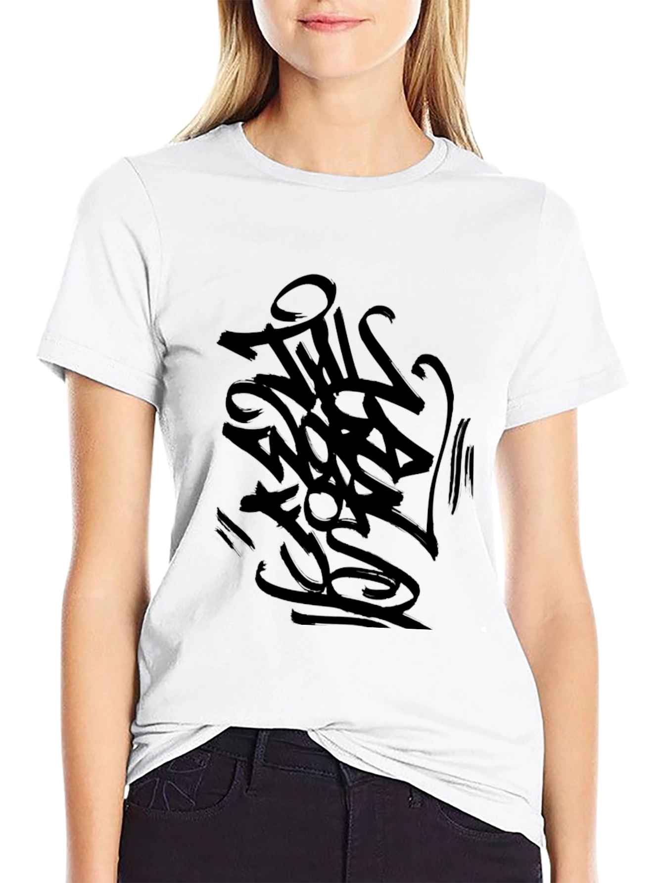 Mens Black Graphic Print T-Shirt - Urban Style