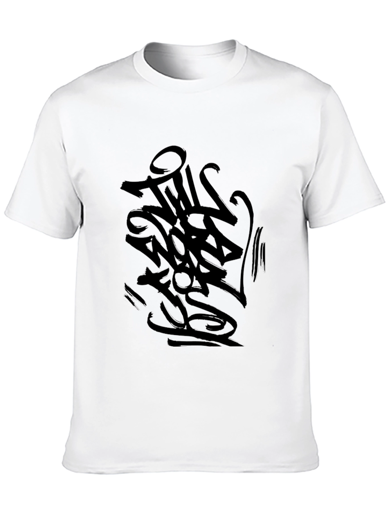 Mens Black Graphic Print T-Shirt - Urban Style