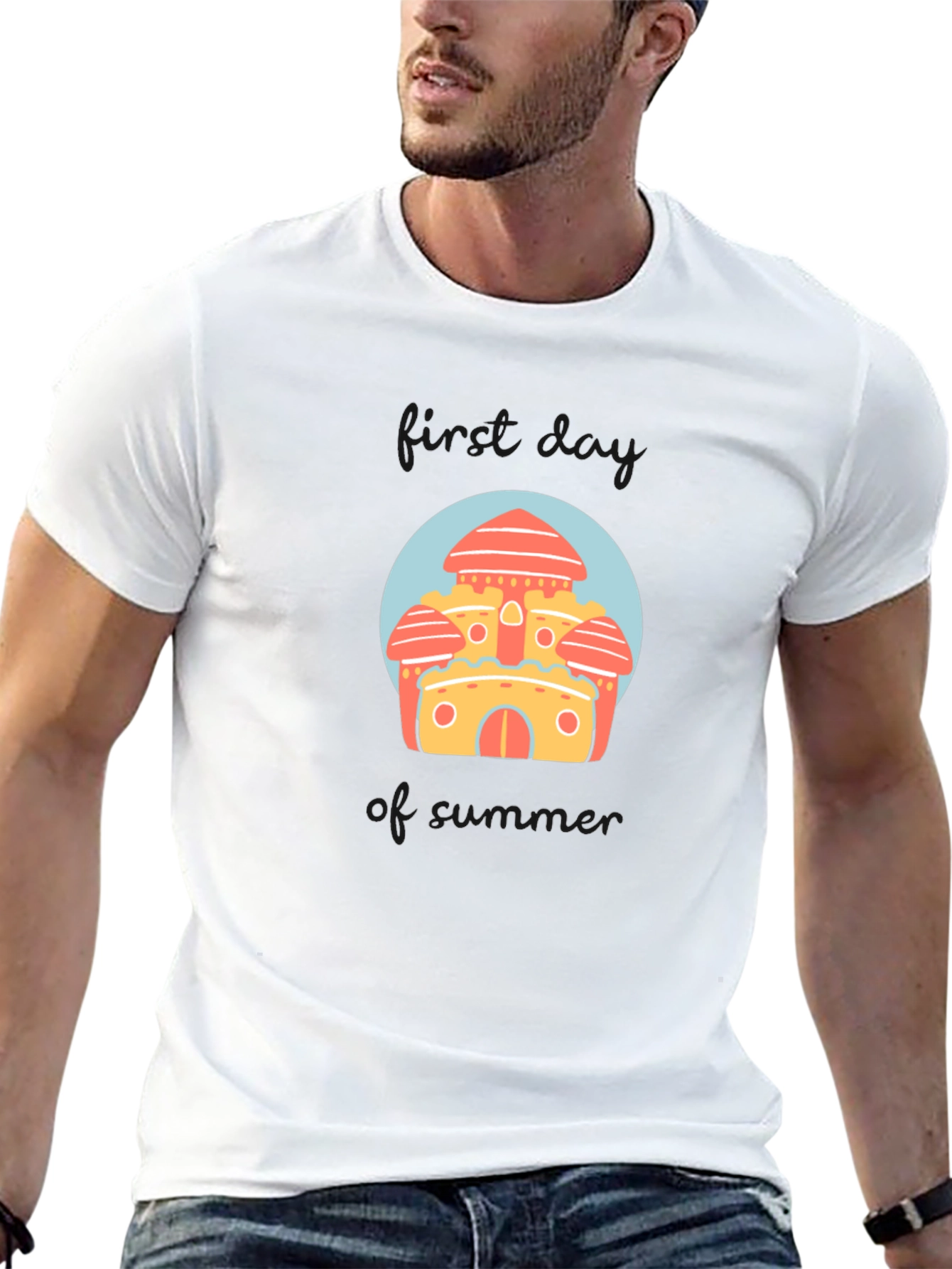 Fantasy Castle Graphic Tee -  Fun Novelty Design