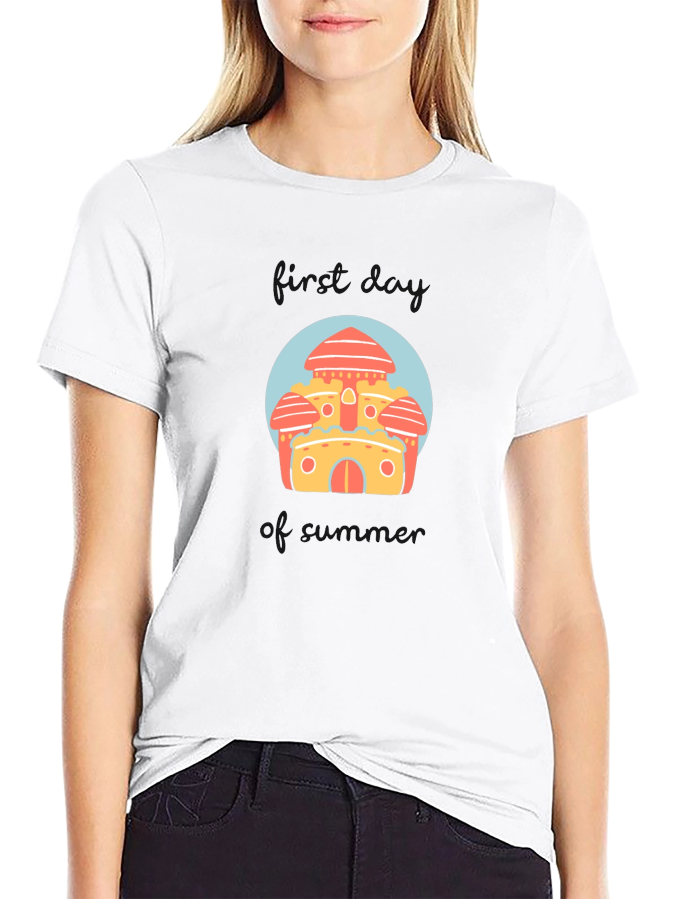 Fantasy Castle Graphic Tee -  Fun Novelty Design