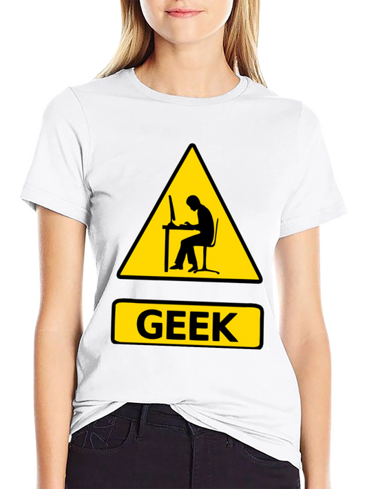 Geek Warning T-Shirt - Funny Tech Lover Tee