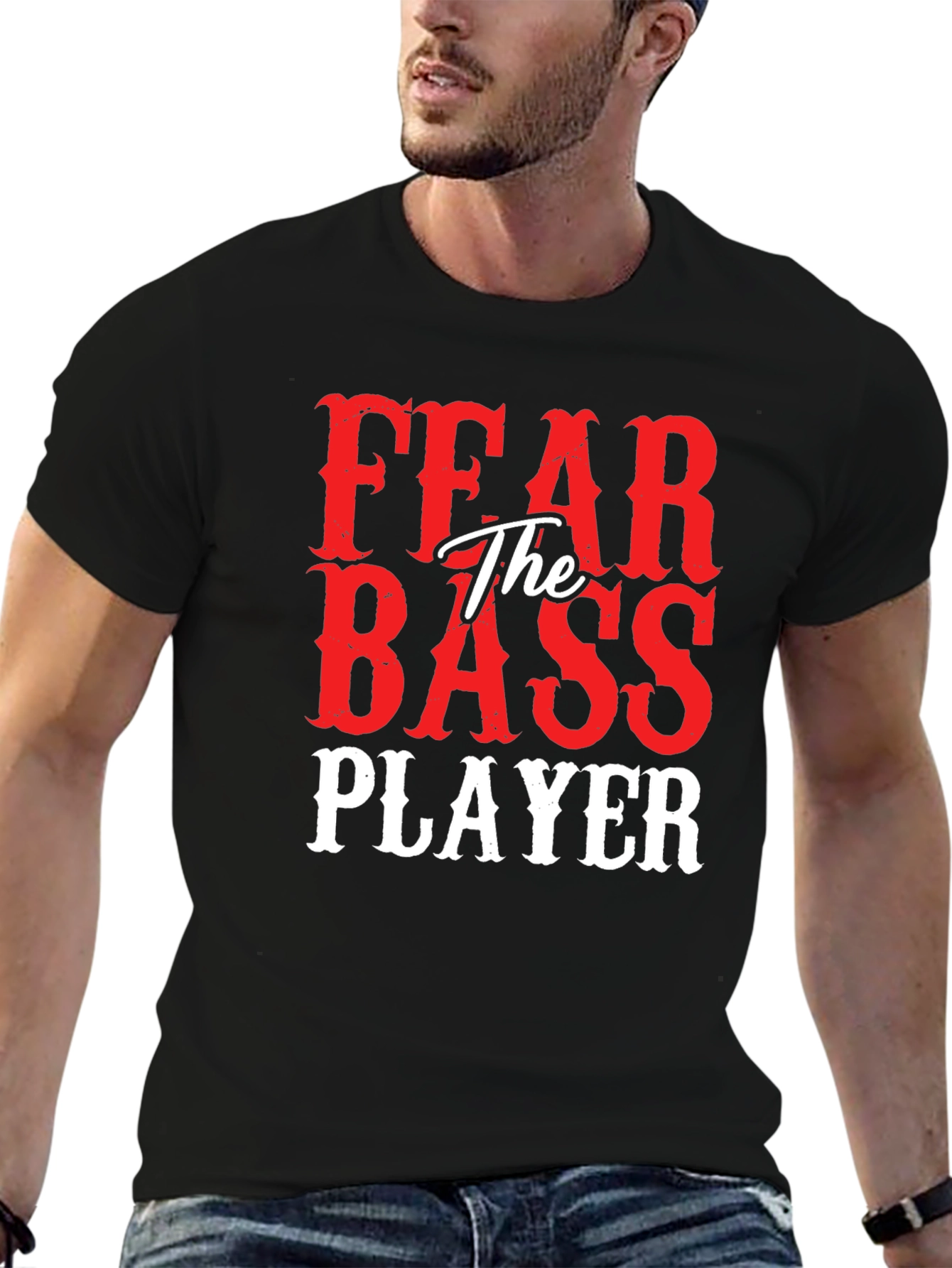 Fear The Bass Player Graphic Tee Shirt