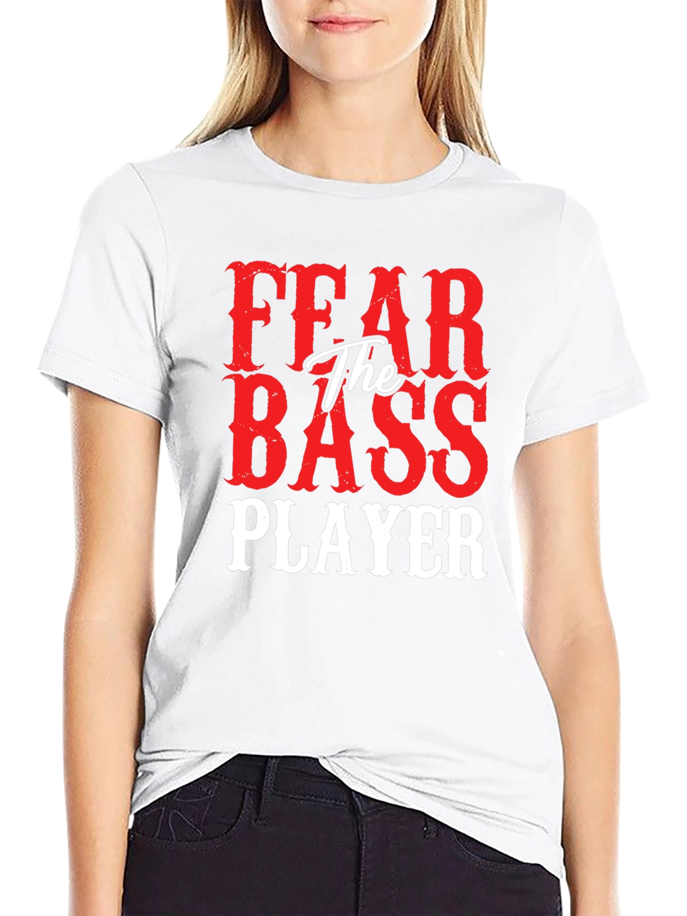 Fear The Bass Player Graphic Tee Shirt