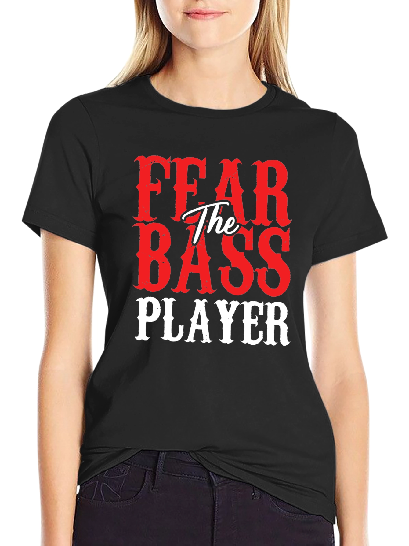 Fear The Bass Player Graphic Tee Shirt