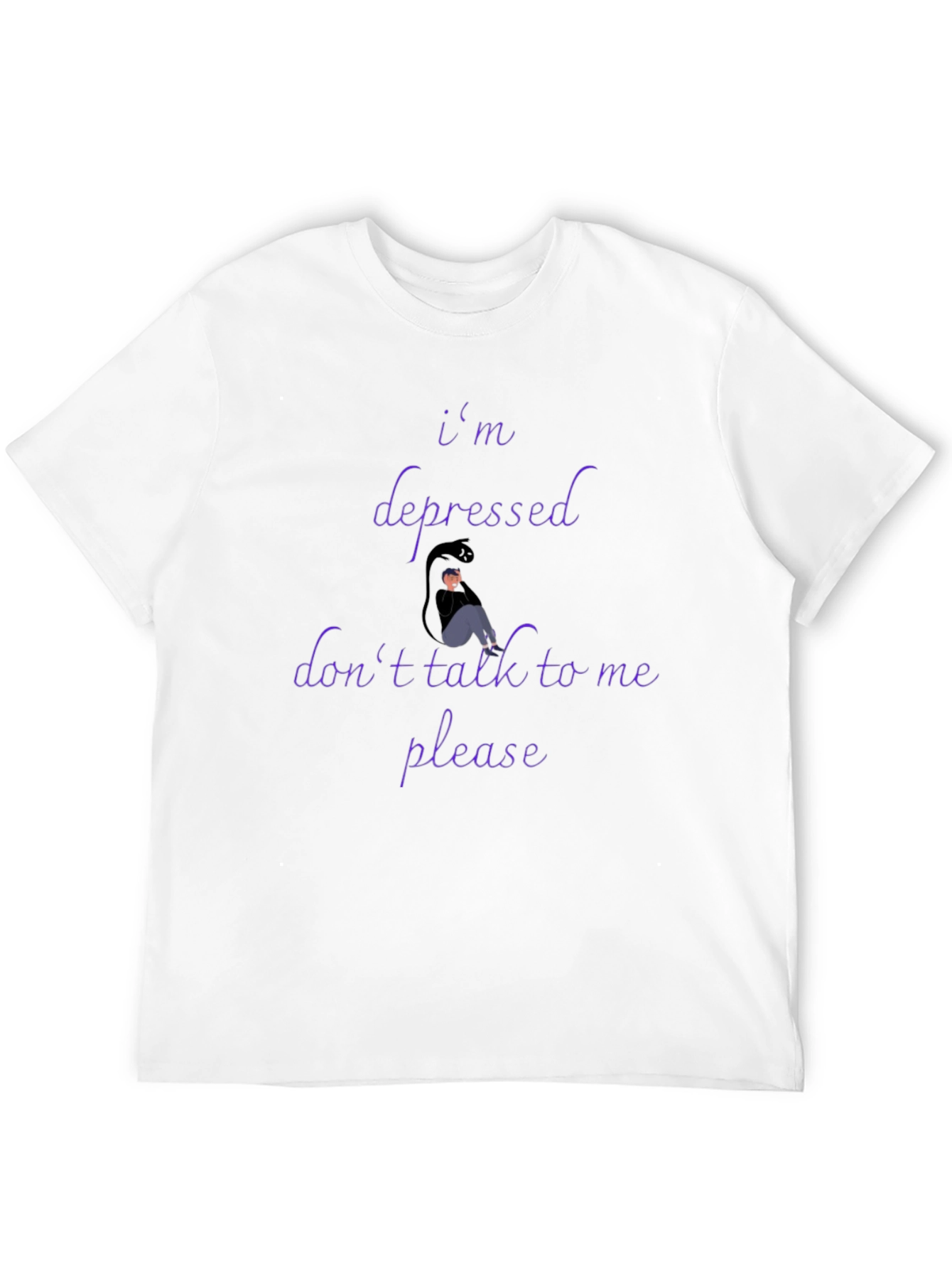Im Depressed Graphic Tee - Unisex Black T-Shirt