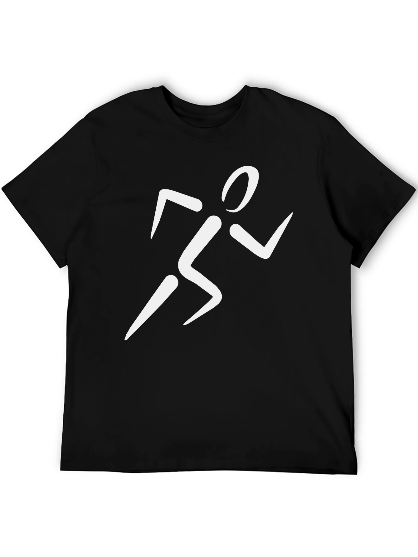 Runner Graphic T-Shirt - Black Cotton Tee