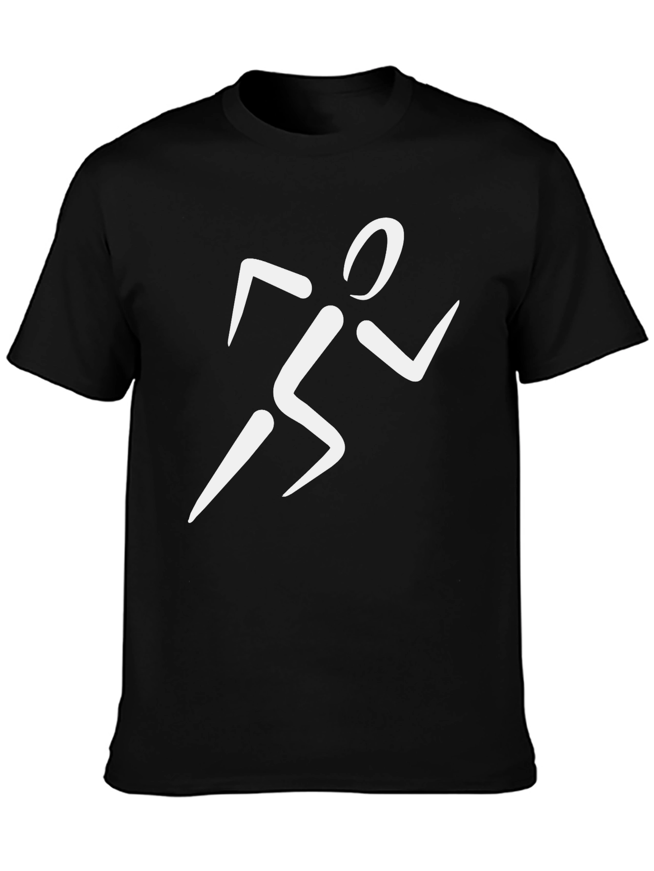 Runner Graphic T-Shirt - Black Cotton Tee