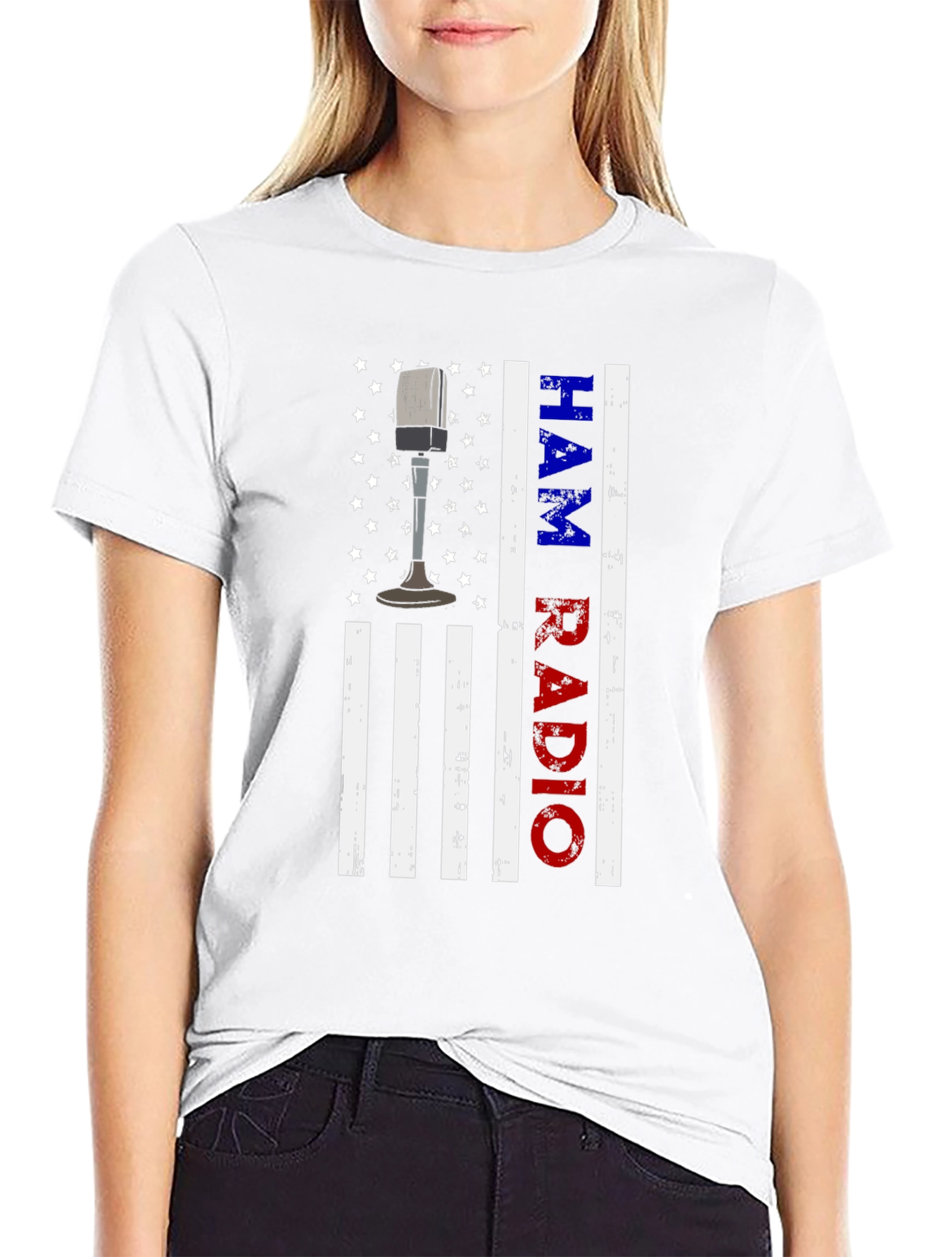 Ham Radio American Flag T-Shirt