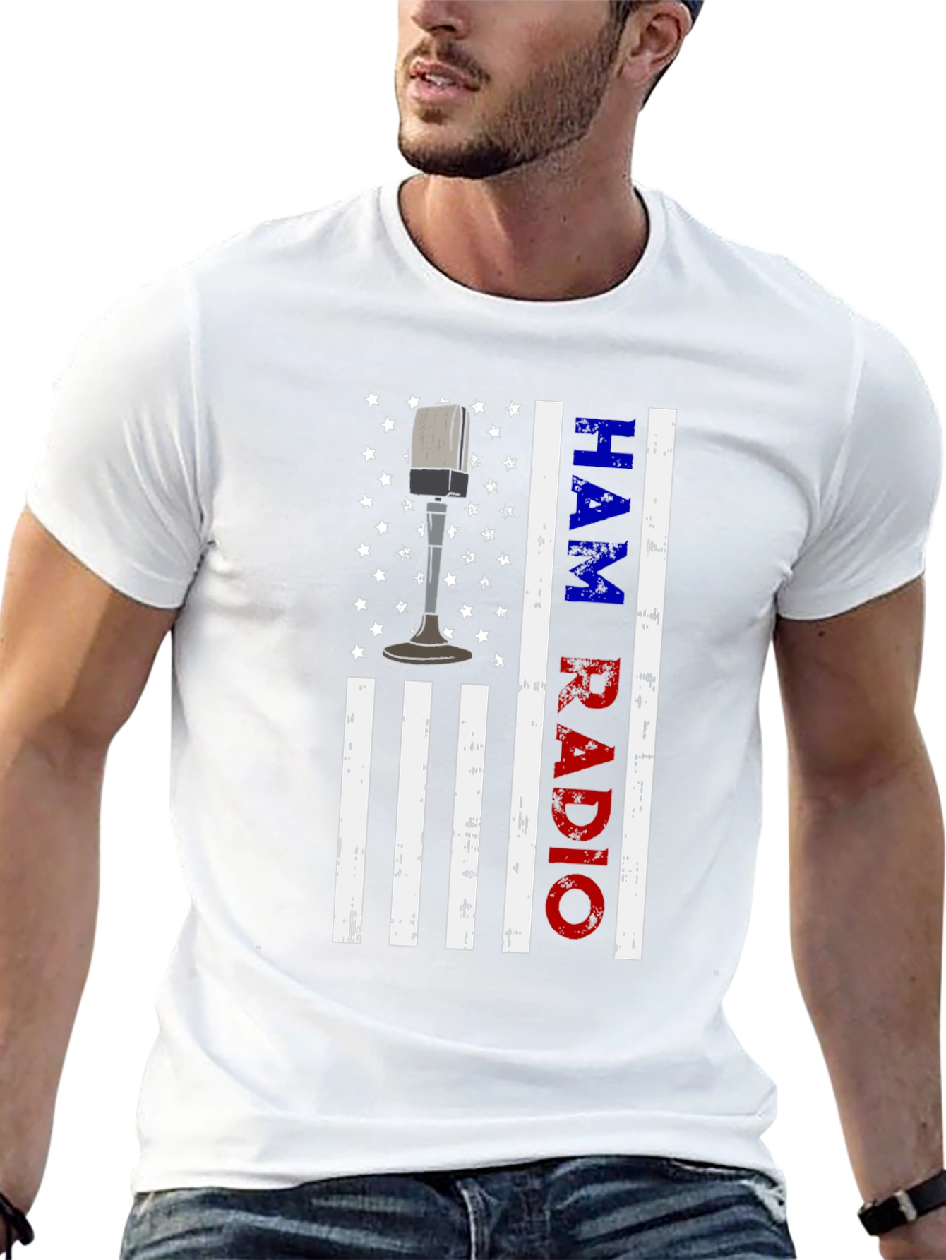 Ham Radio American Flag T-Shirt