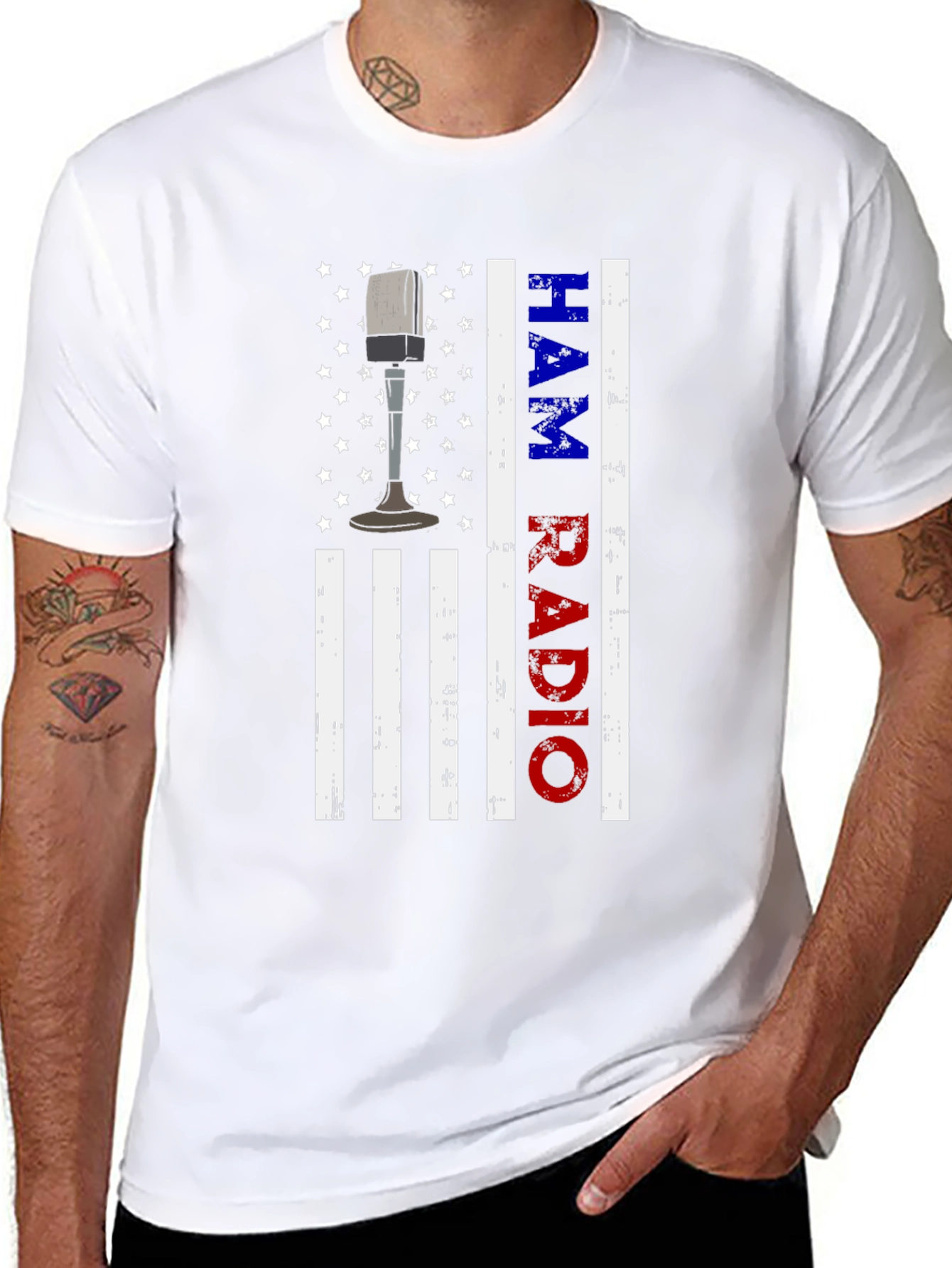 Ham Radio American Flag T-Shirt