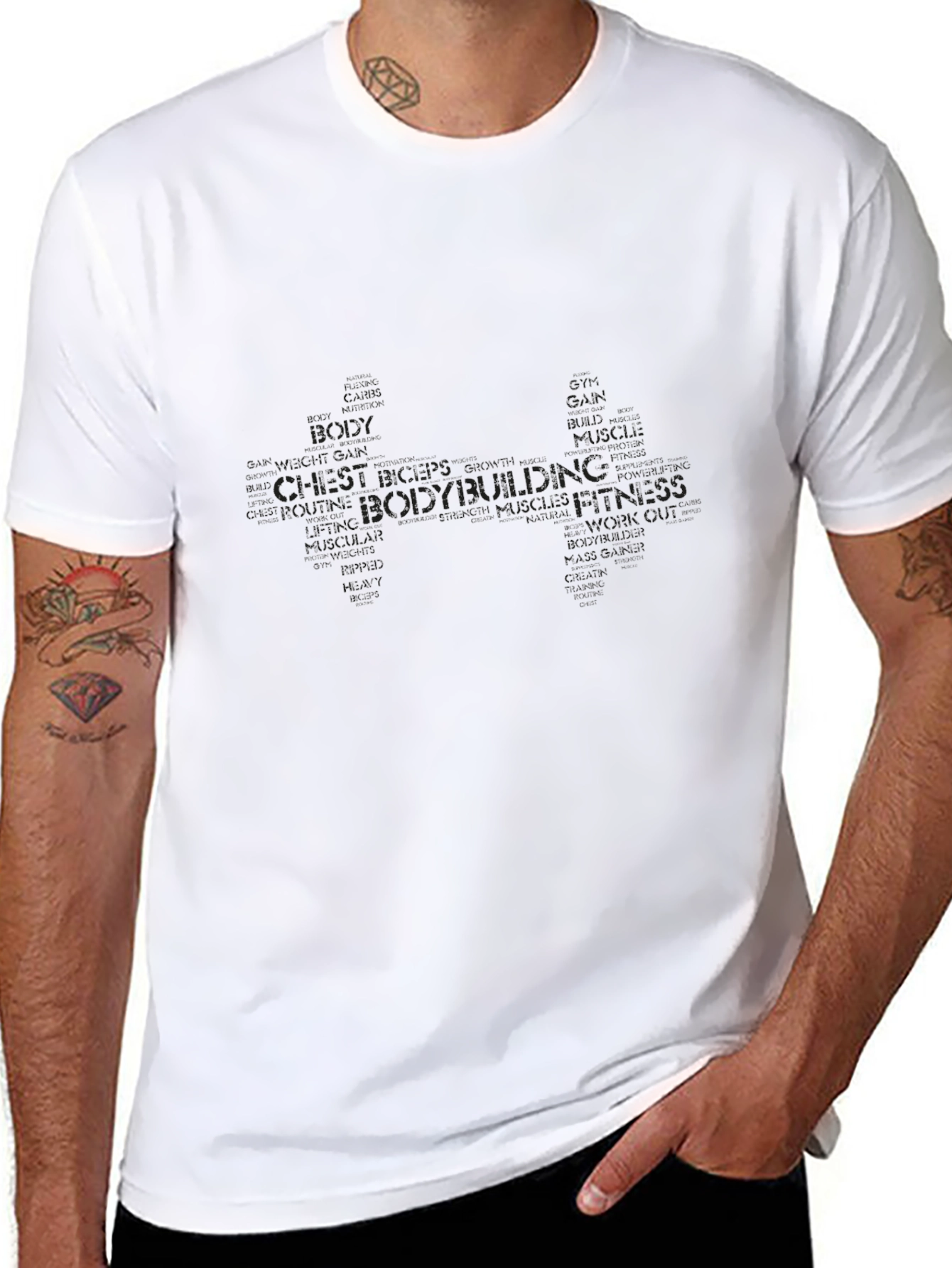 Black Bodybuilding & Fitness T-Shirt