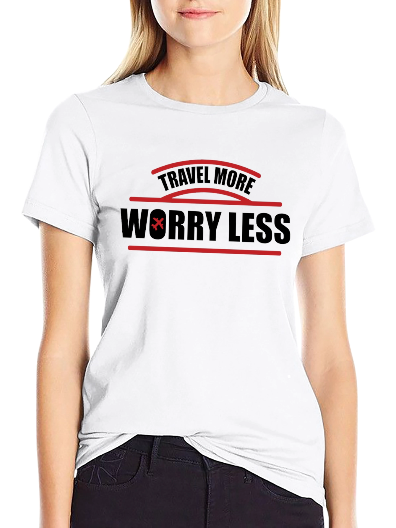 Travel More Worry Less Graphic T-Shirt