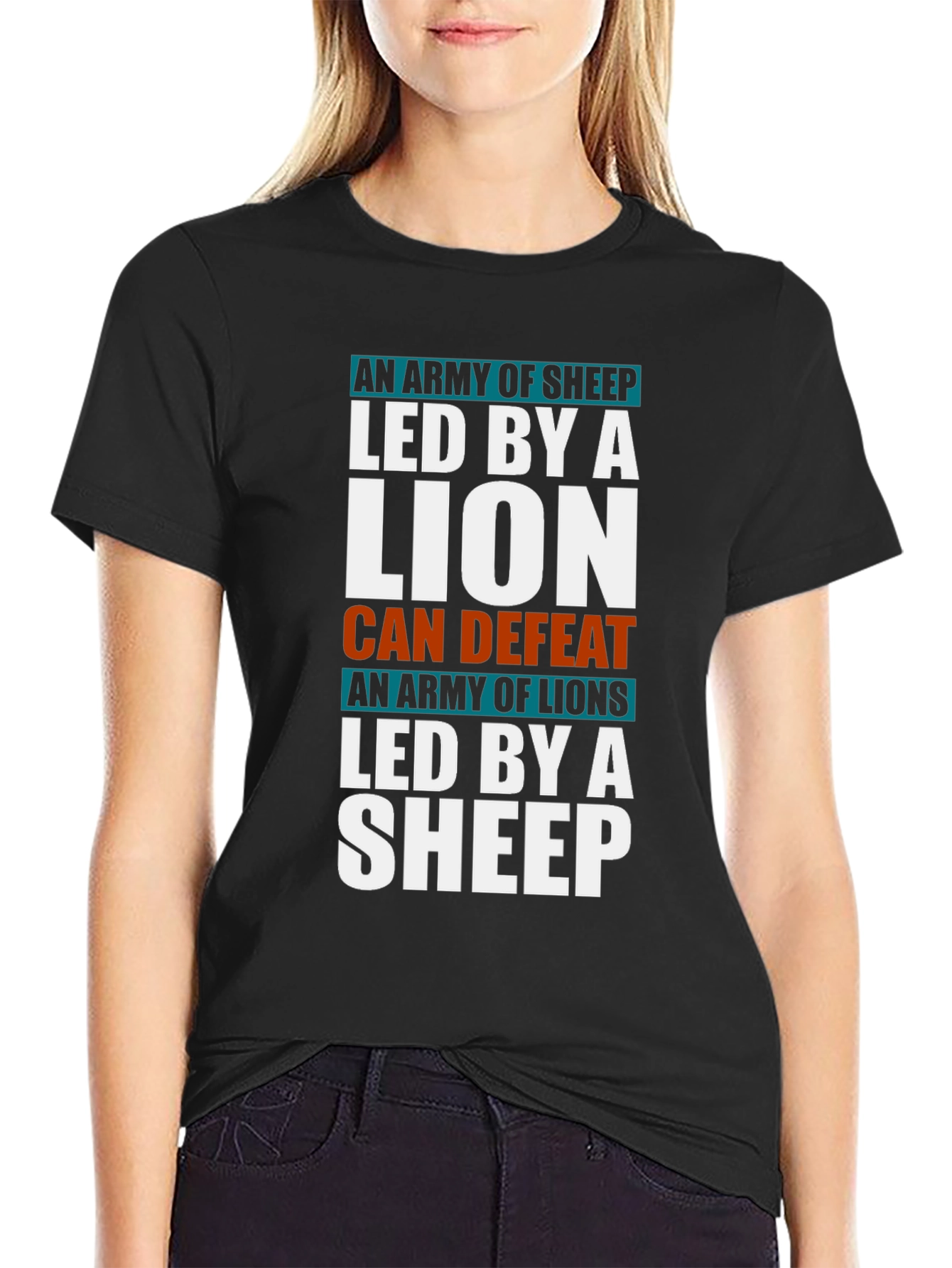Lion and Sheep T-Shirt - Leadership & Strength