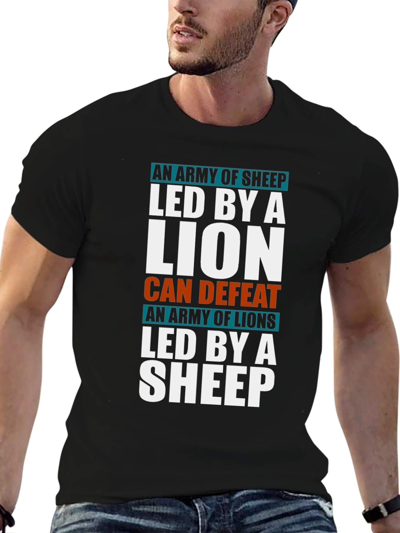 Lion and Sheep T-Shirt - Leadership & Strength