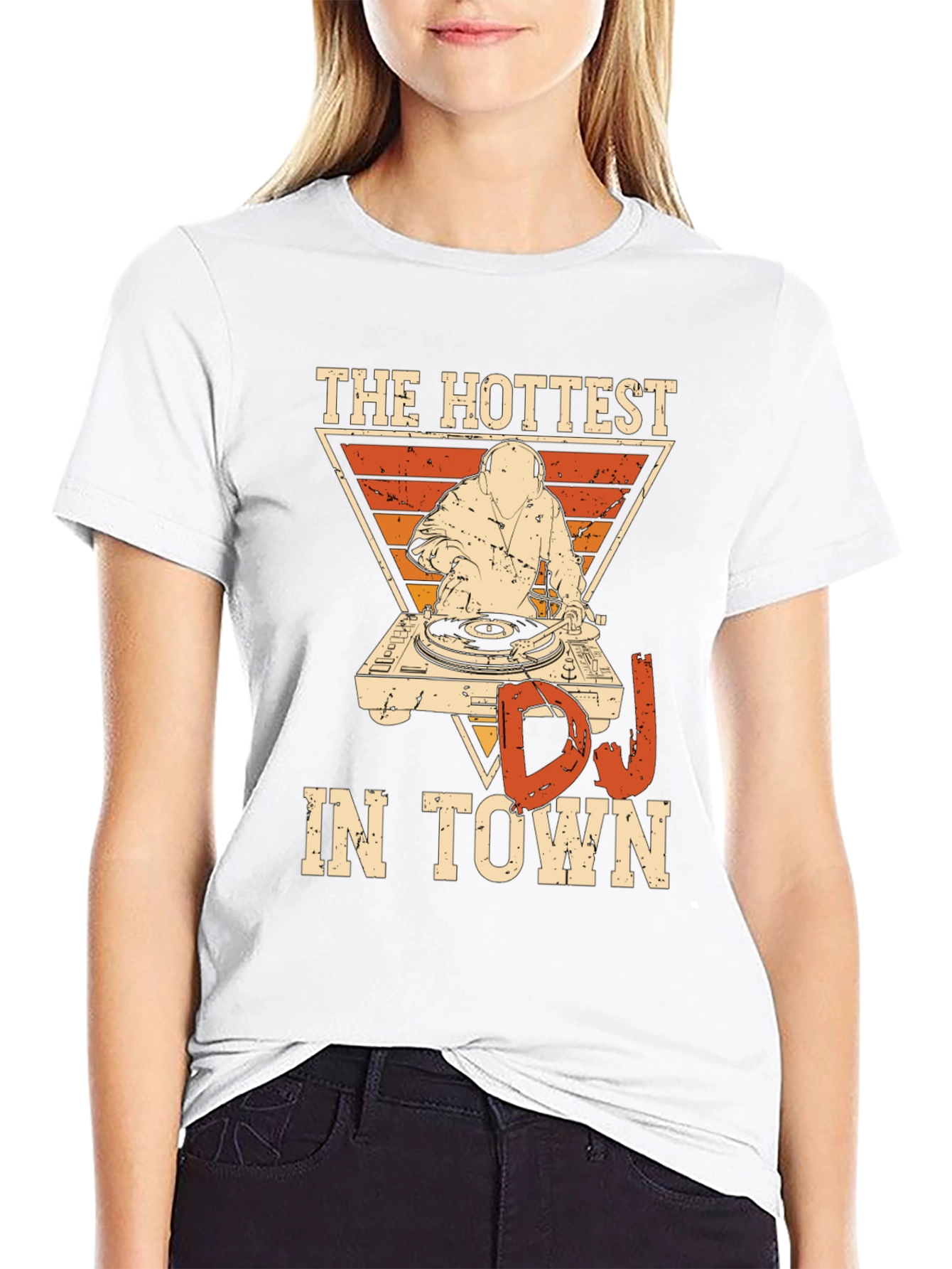 The Hottest DJ in Town Black Graphic Tee