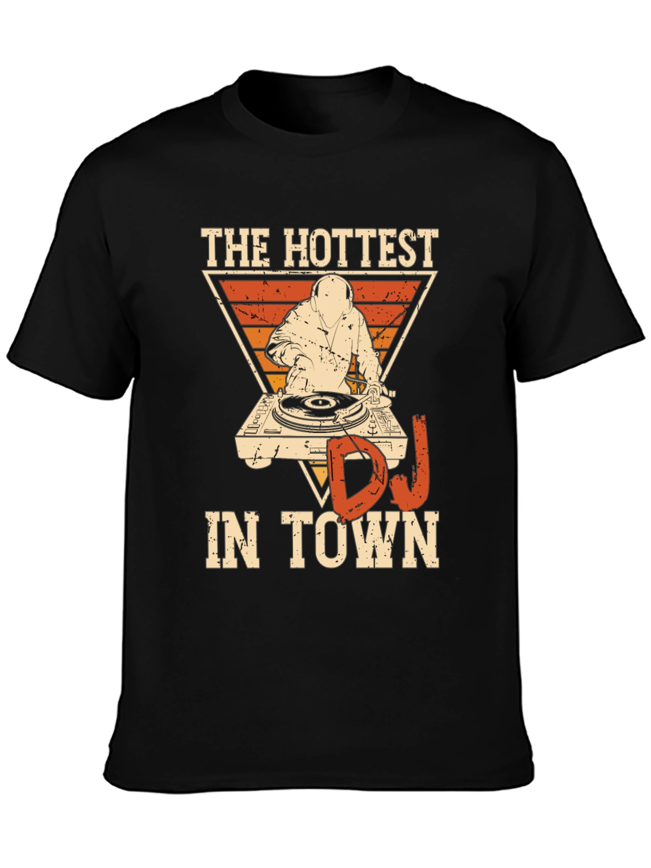 The Hottest DJ in Town Black Graphic Tee