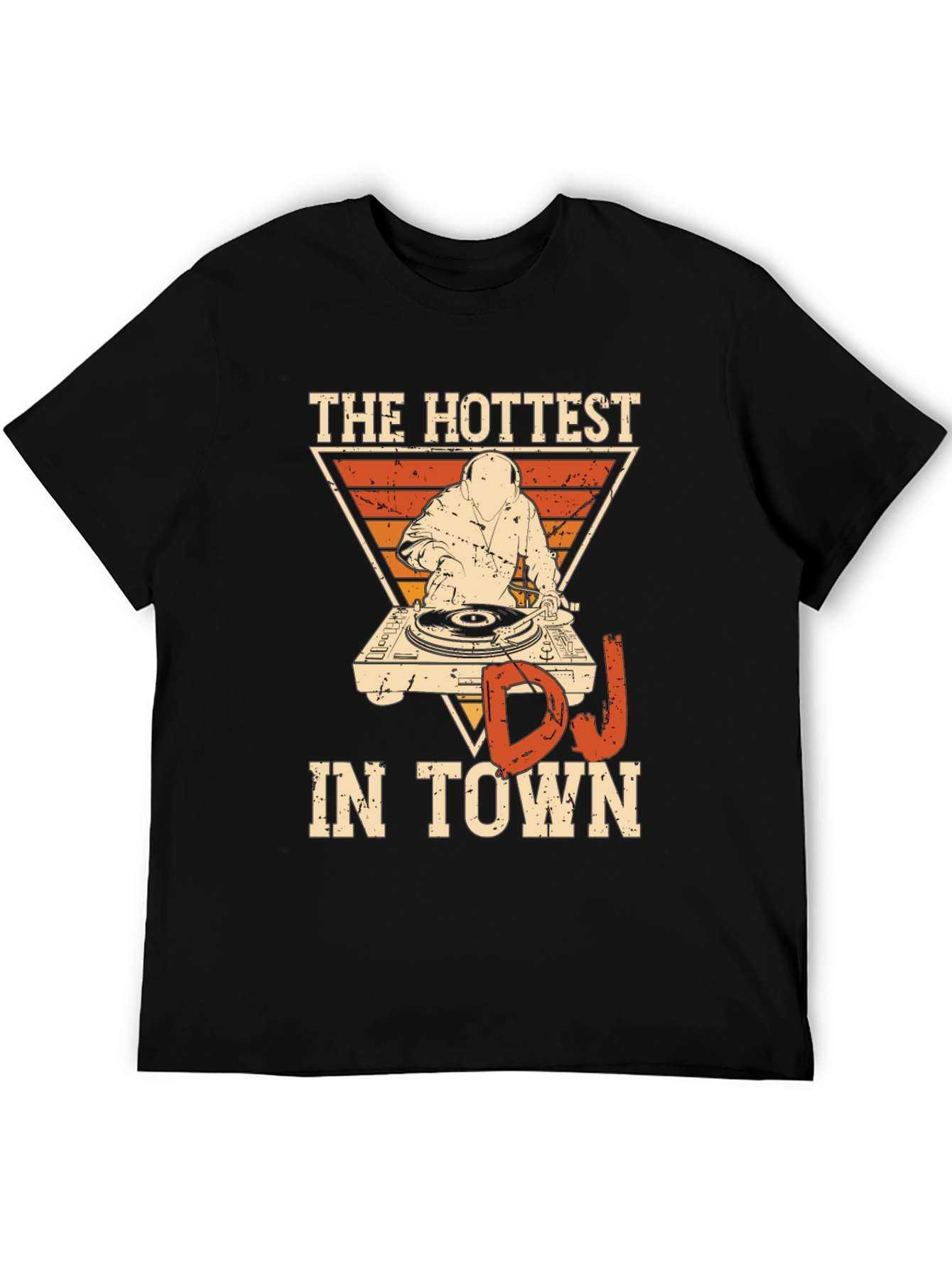 The Hottest DJ in Town Black Graphic Tee