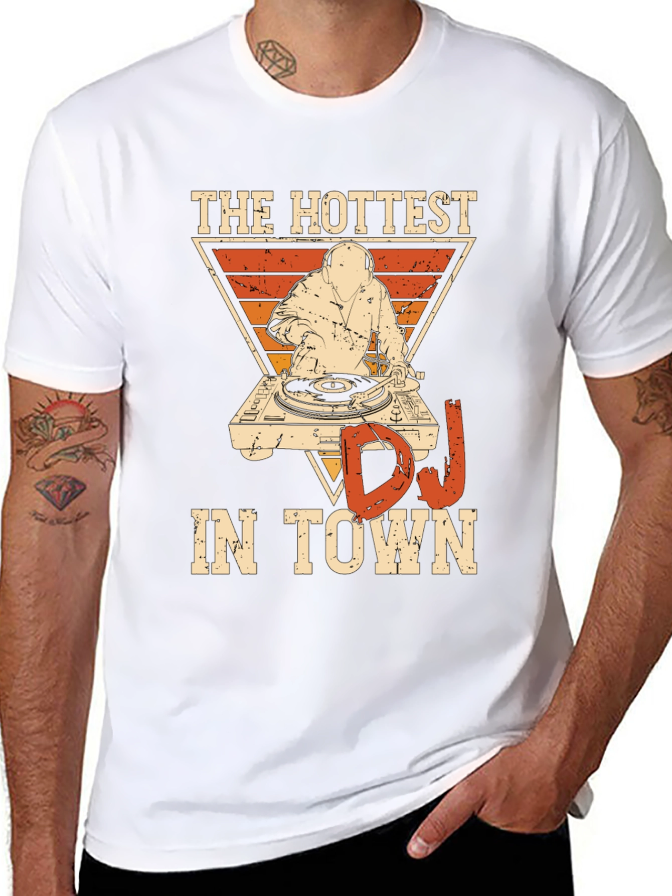 The Hottest DJ in Town Black Graphic Tee
