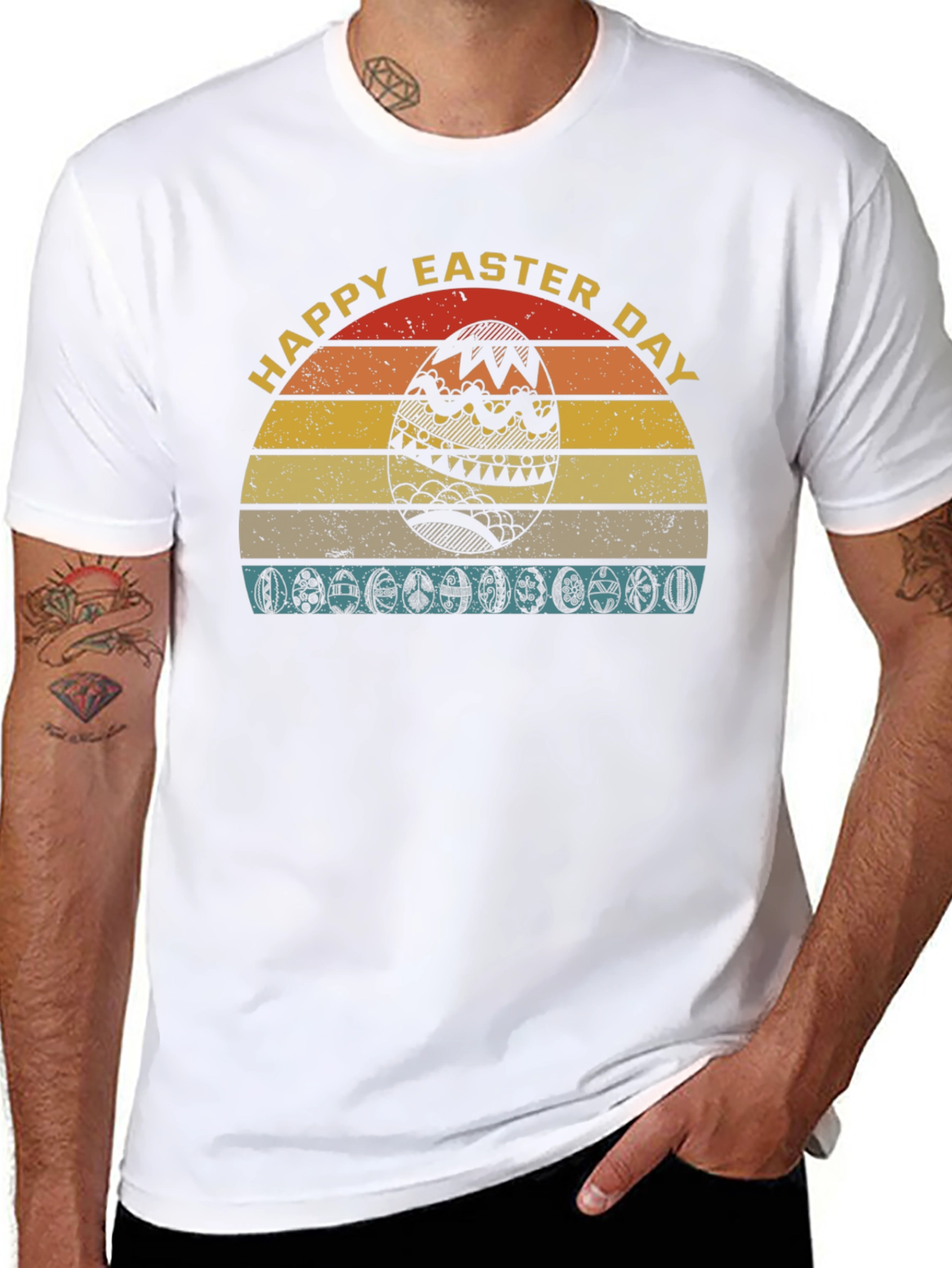 Retro Happy Easter Day T-Shirt