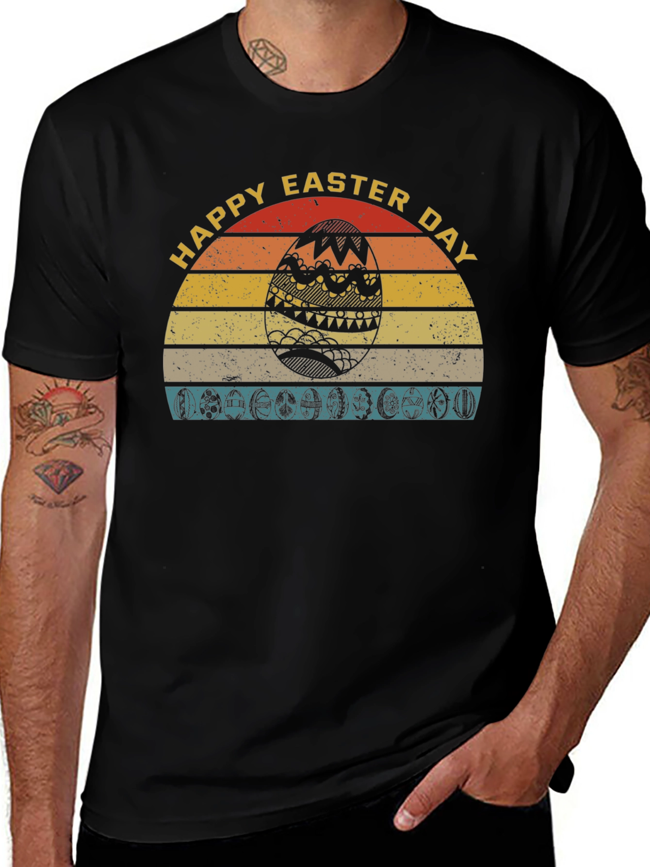 Retro Happy Easter Day T-Shirt