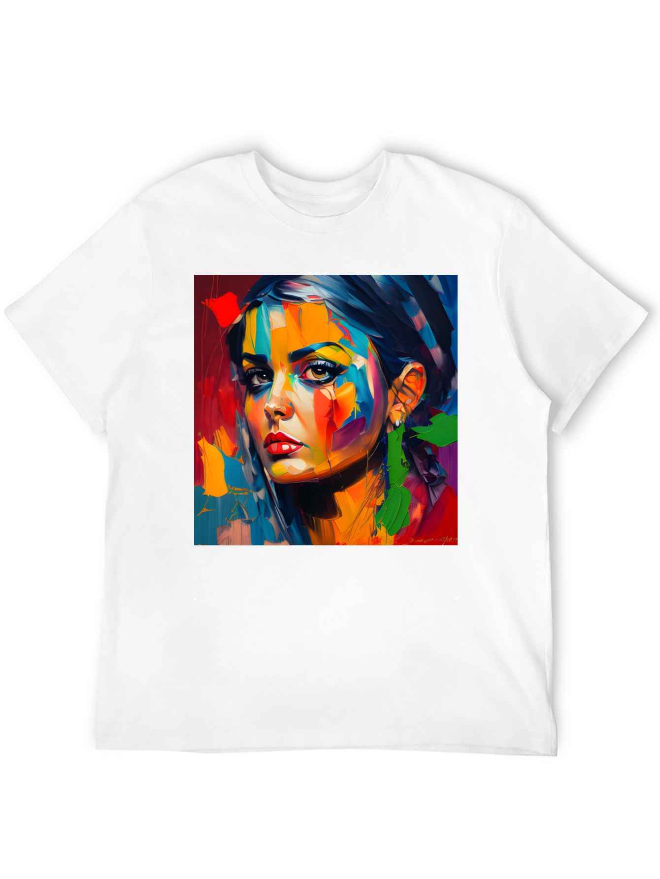 Abstract Woman Portrait Graphic T-Shirt