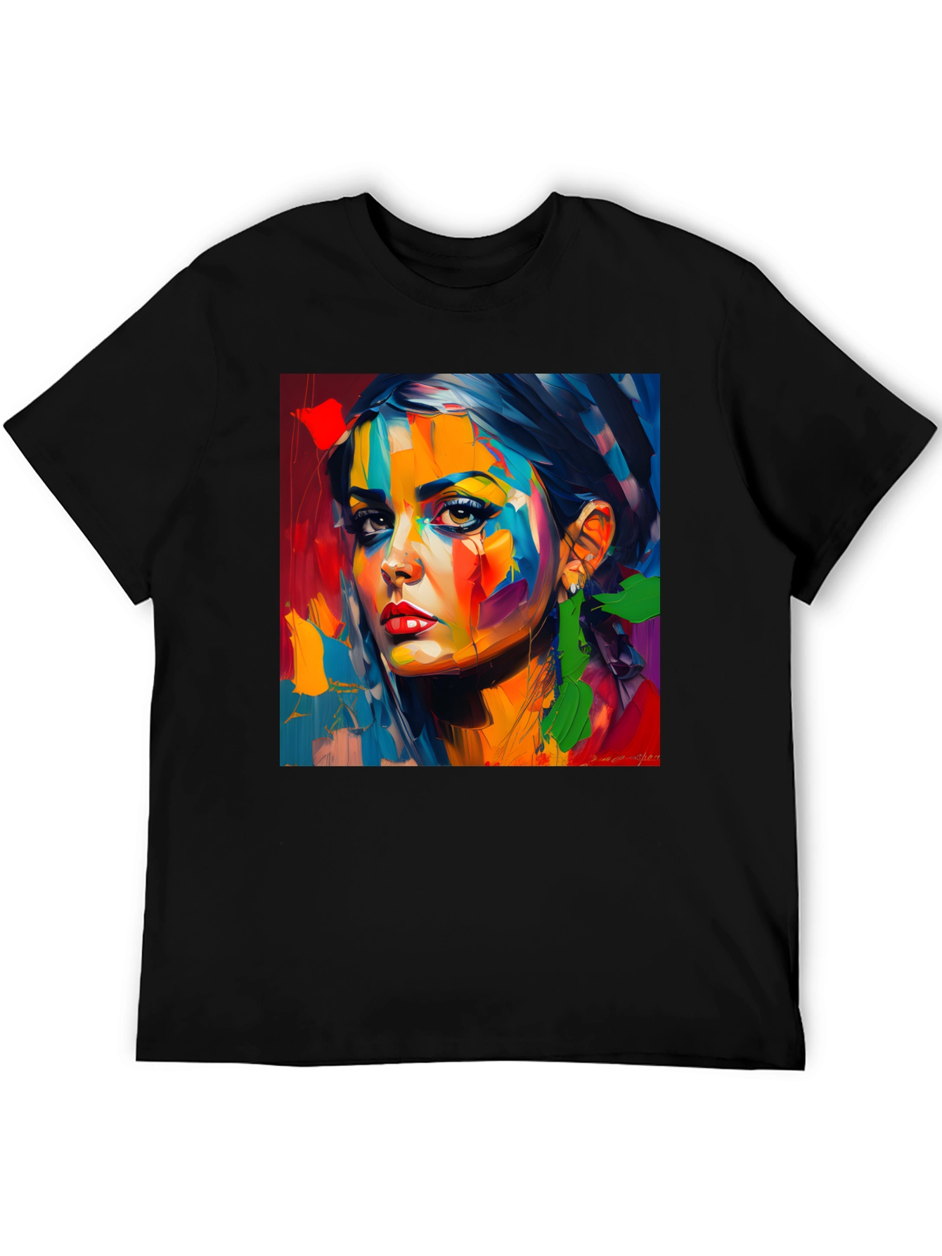 Abstract Woman Portrait Graphic T-Shirt