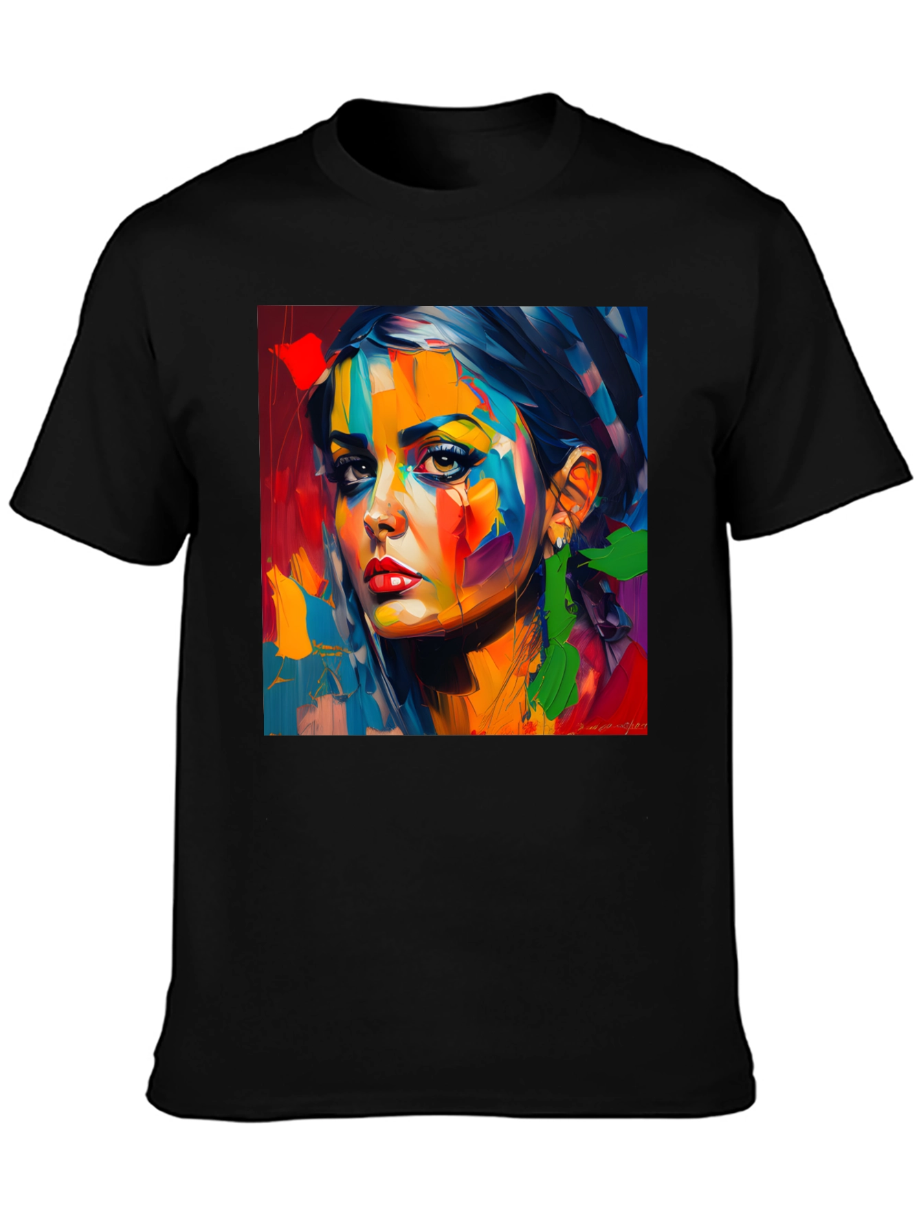 Abstract Woman Portrait Graphic T-Shirt
