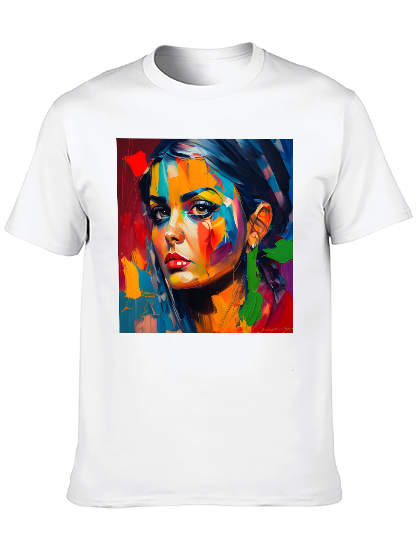 Abstract Woman Portrait Graphic T-Shirt