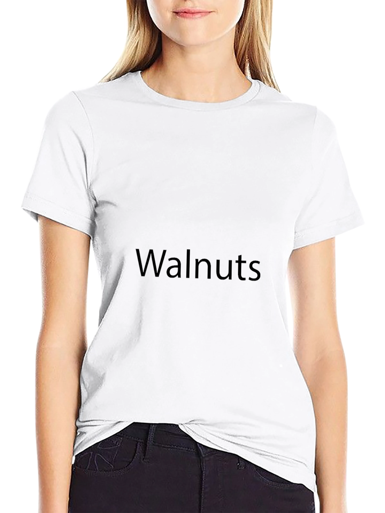 Classic Black T-Shirt - Walnuts Design