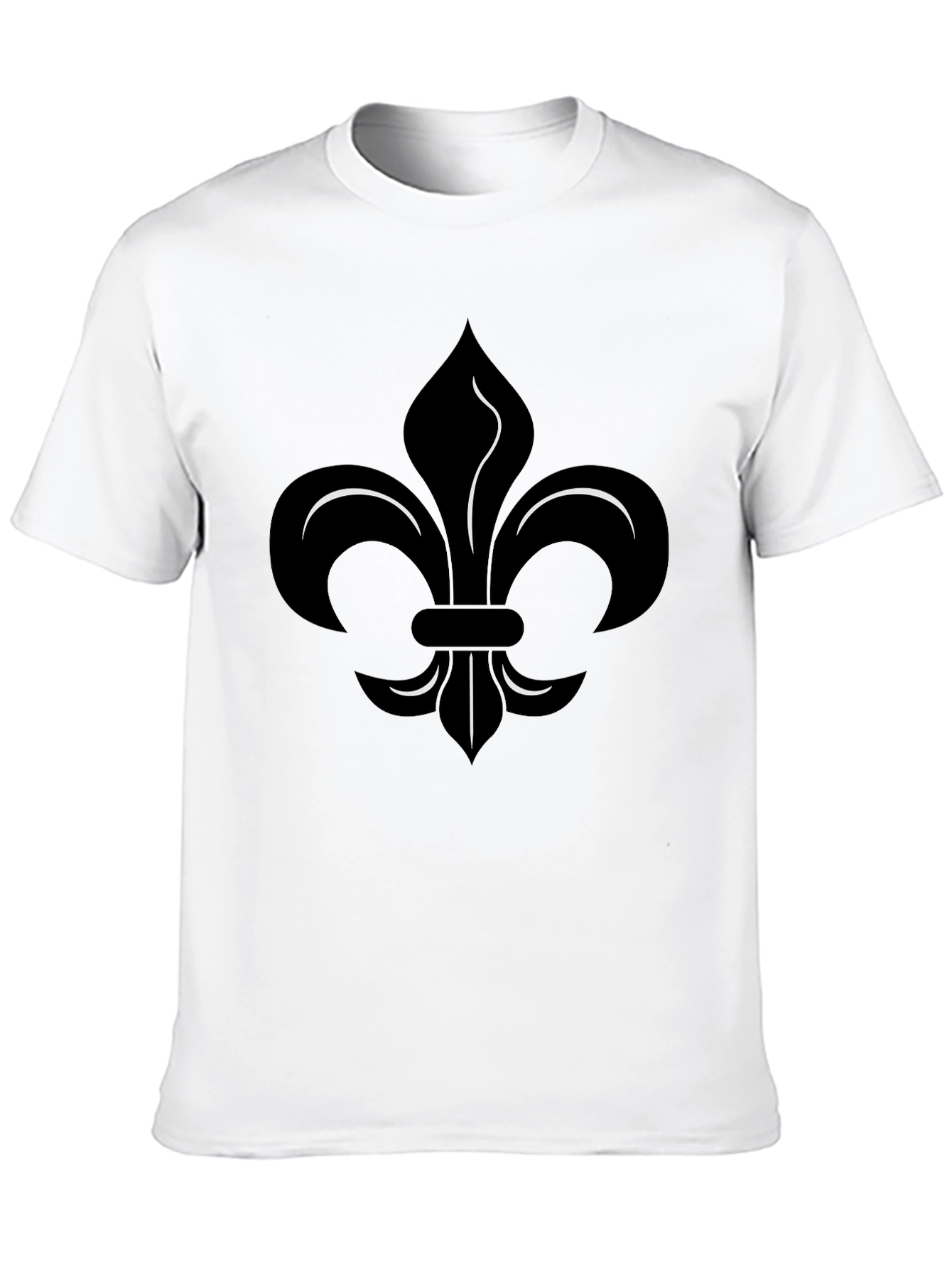 Black Fleur-de-Lis Graphic Tee - Stylish Menswear