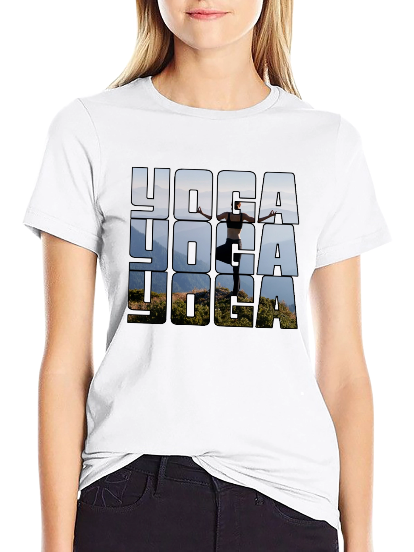 Yoga Graphic Print T-Shirt - Stylish & Comfortable