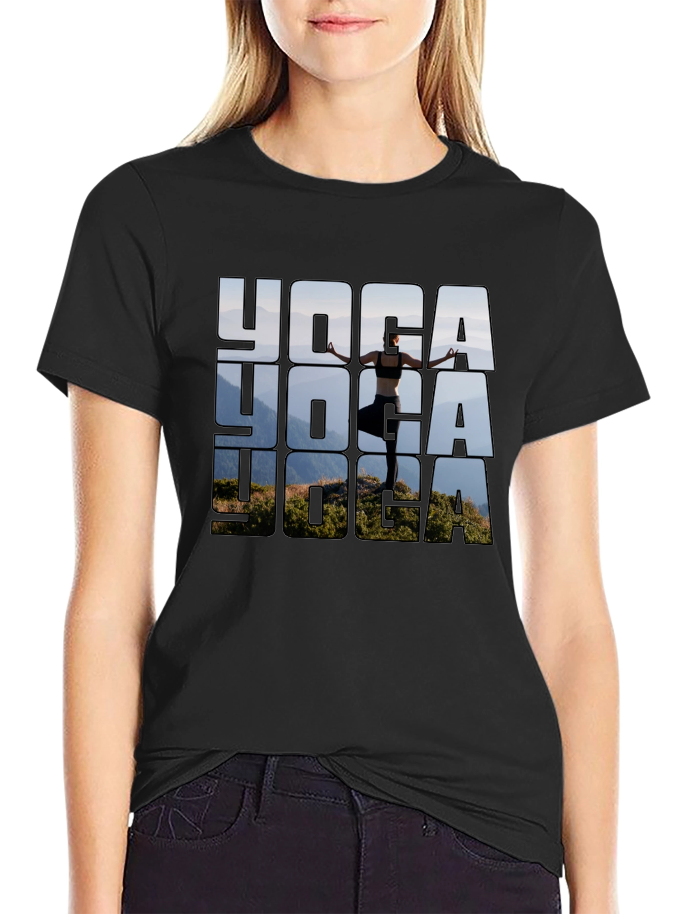 Yoga Graphic Print T-Shirt - Stylish & Comfortable